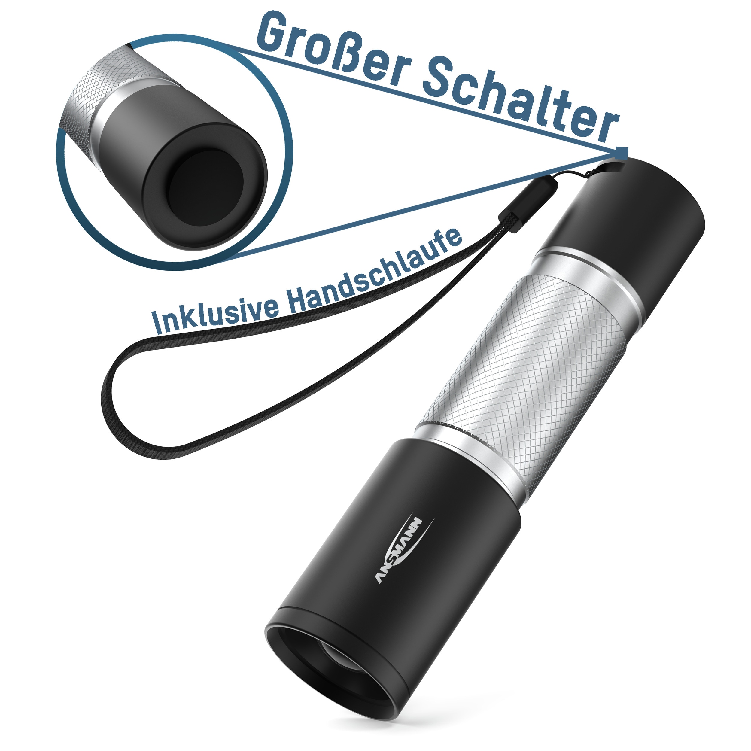 ANSMANN LED-Taschenlampe Daily Use 270B, 275 lm, batteriebetrieben