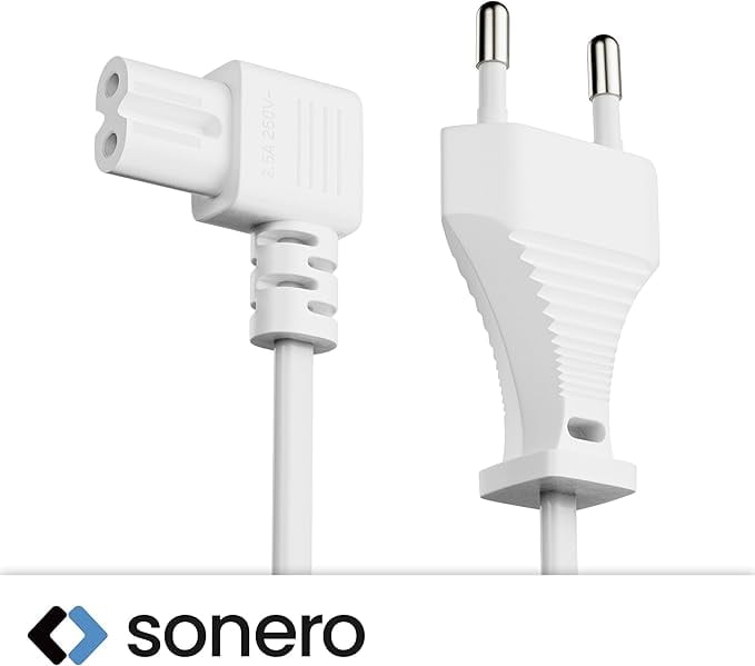 SONERO Netzkabel X-ESG-C7W-030W, Eurostecker, gerade, weiß, 3m SONERO Netzkabel X-ESG-C7W-030W, Eurostecker, gerade, weiß, 3m