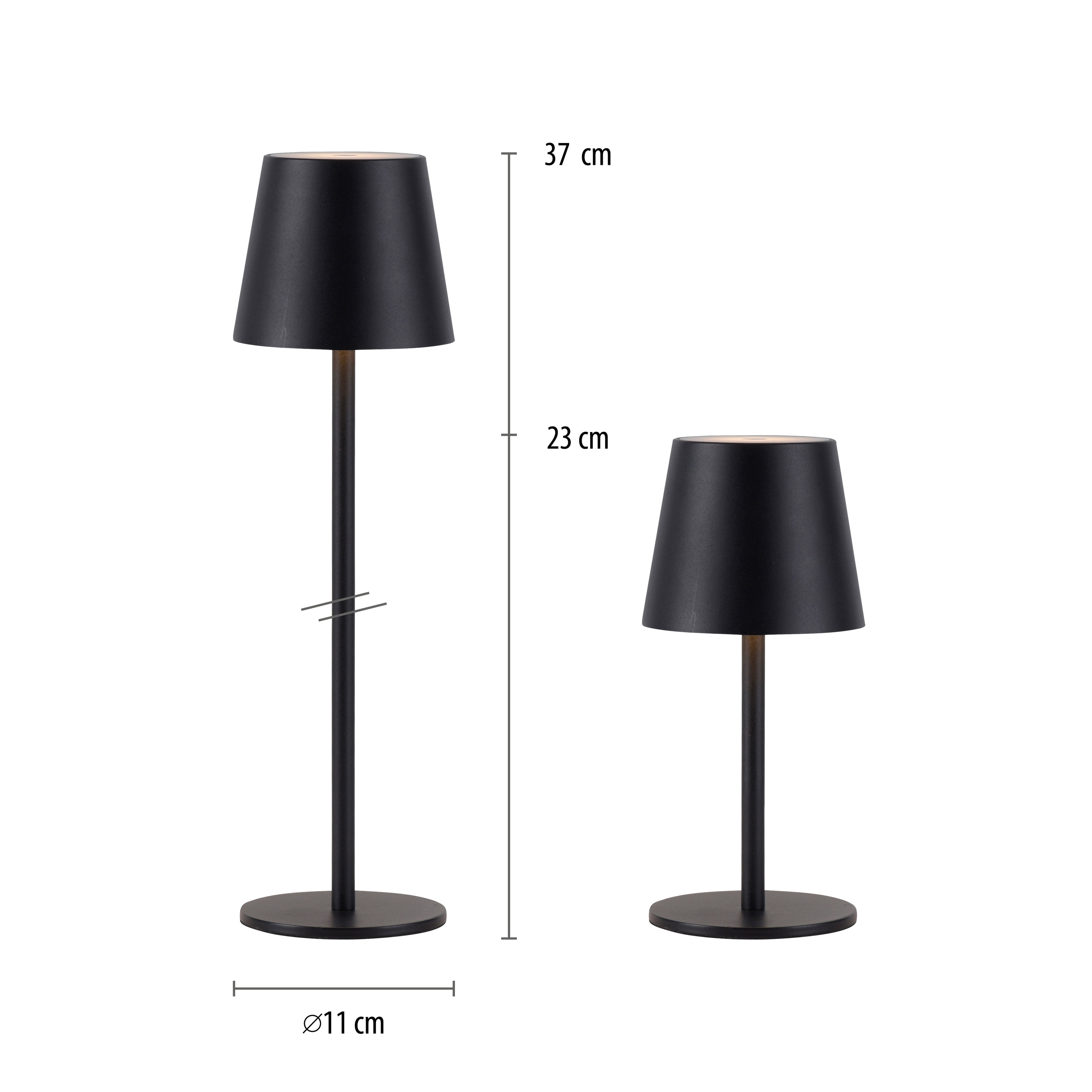 JUST LIGHT LED-Akku-Tischleuchte 19250-18 schwarz, 2,5 W, 320 lm, 3000 K, IP54 JUST LIGHT LED-Akku-Tischleuchte 19250-18 schwarz, 2,5 W, 320 lm, 3000 K, IP54