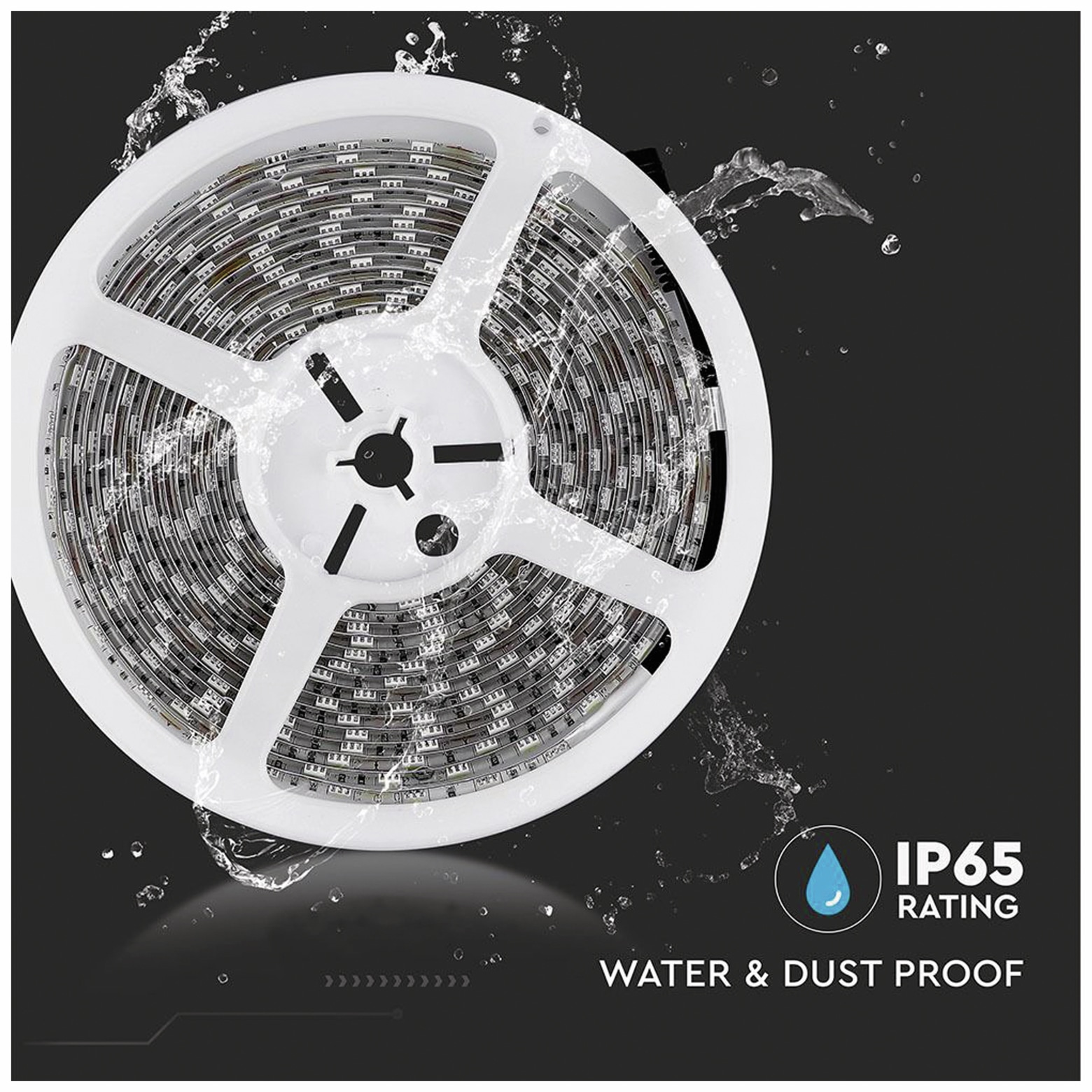 V-TAC LED-Strip VT-5050, 300 LEDs, 5 m, 12V, IP 65, 4000 K