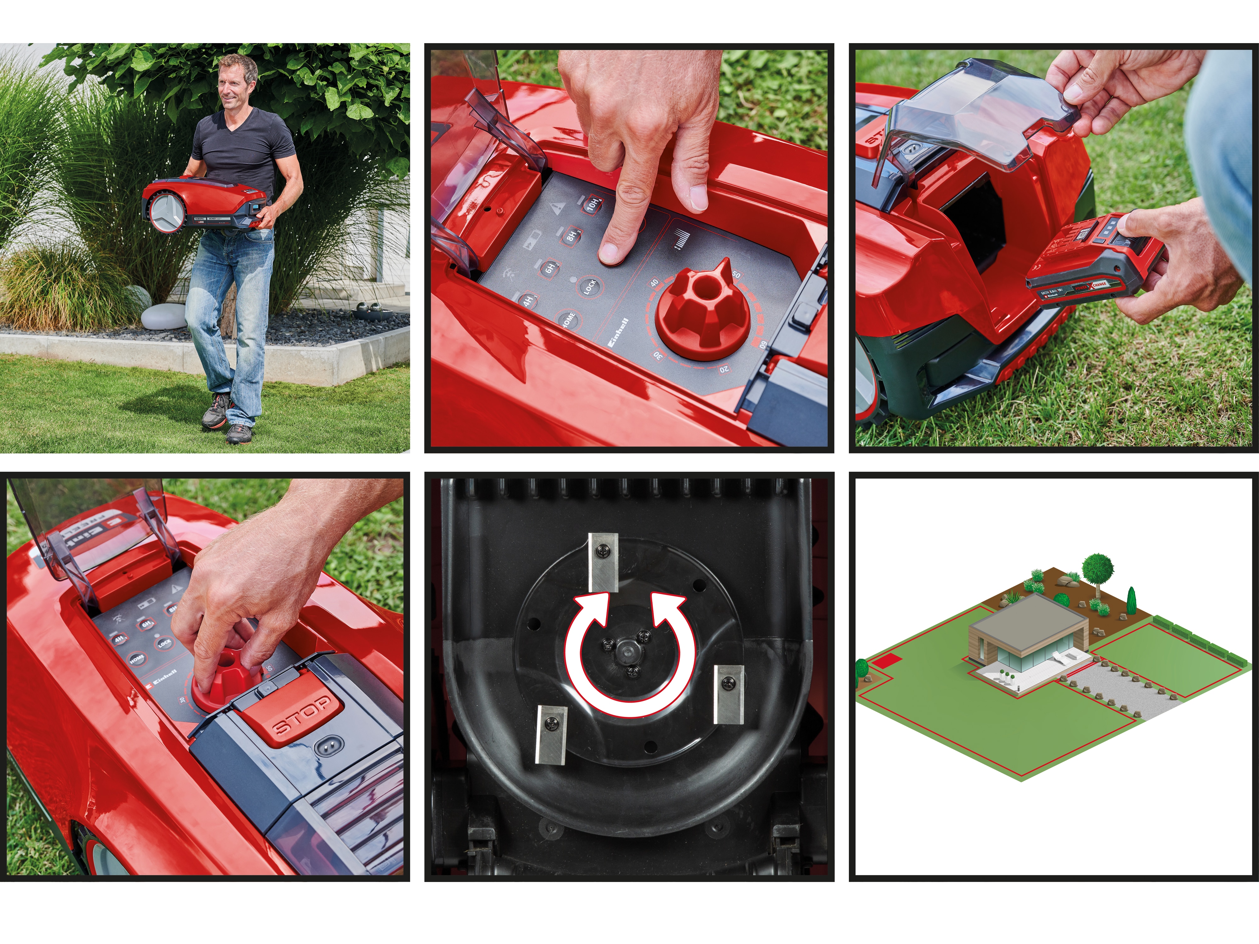 EINHELL Mähroboter FREELEXO 550 Kit inkl. Rasentrimmer