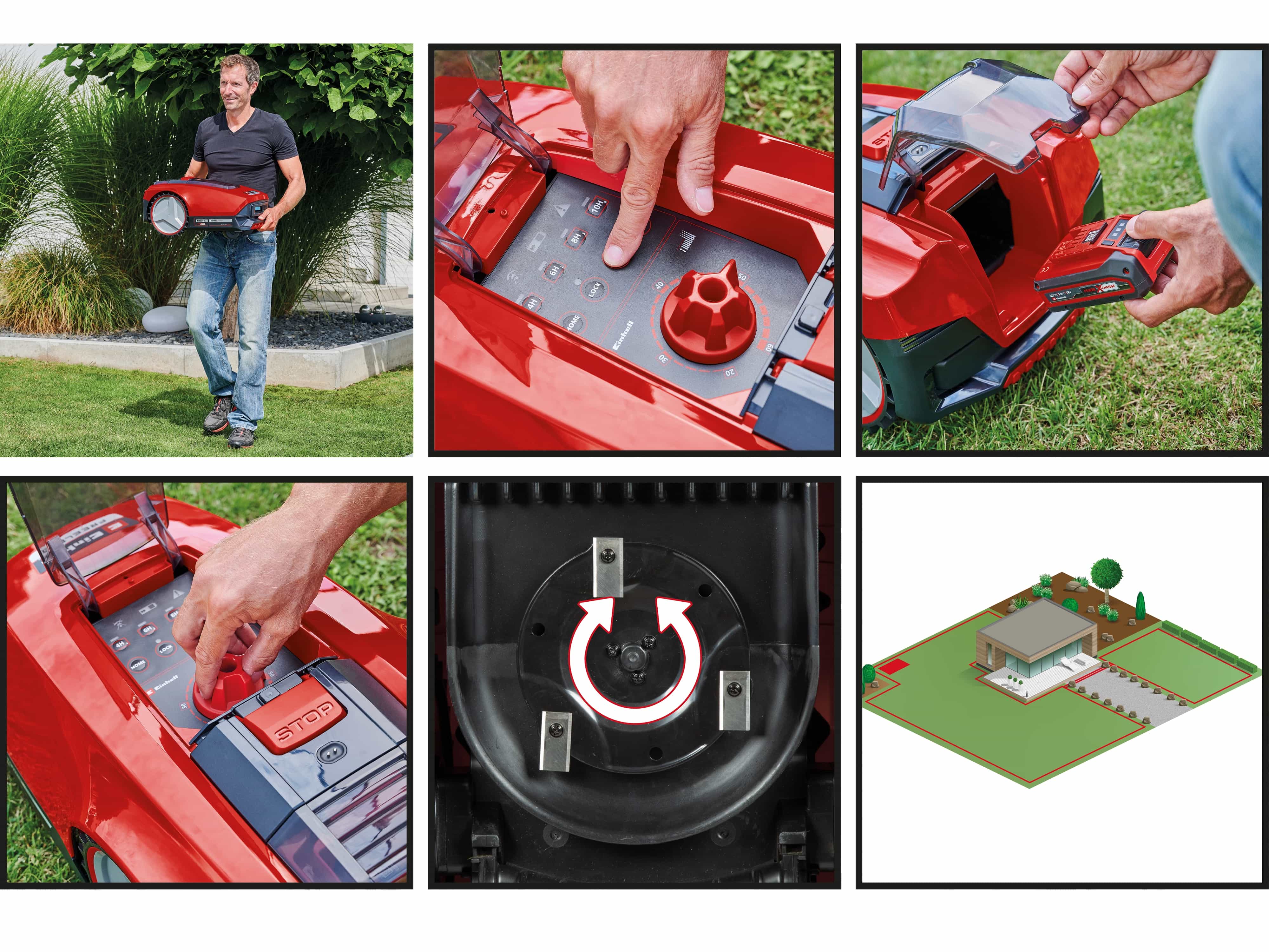 EINHELL Mähroboter FREELEXO 550 Kit inkl. Rasentrimmer