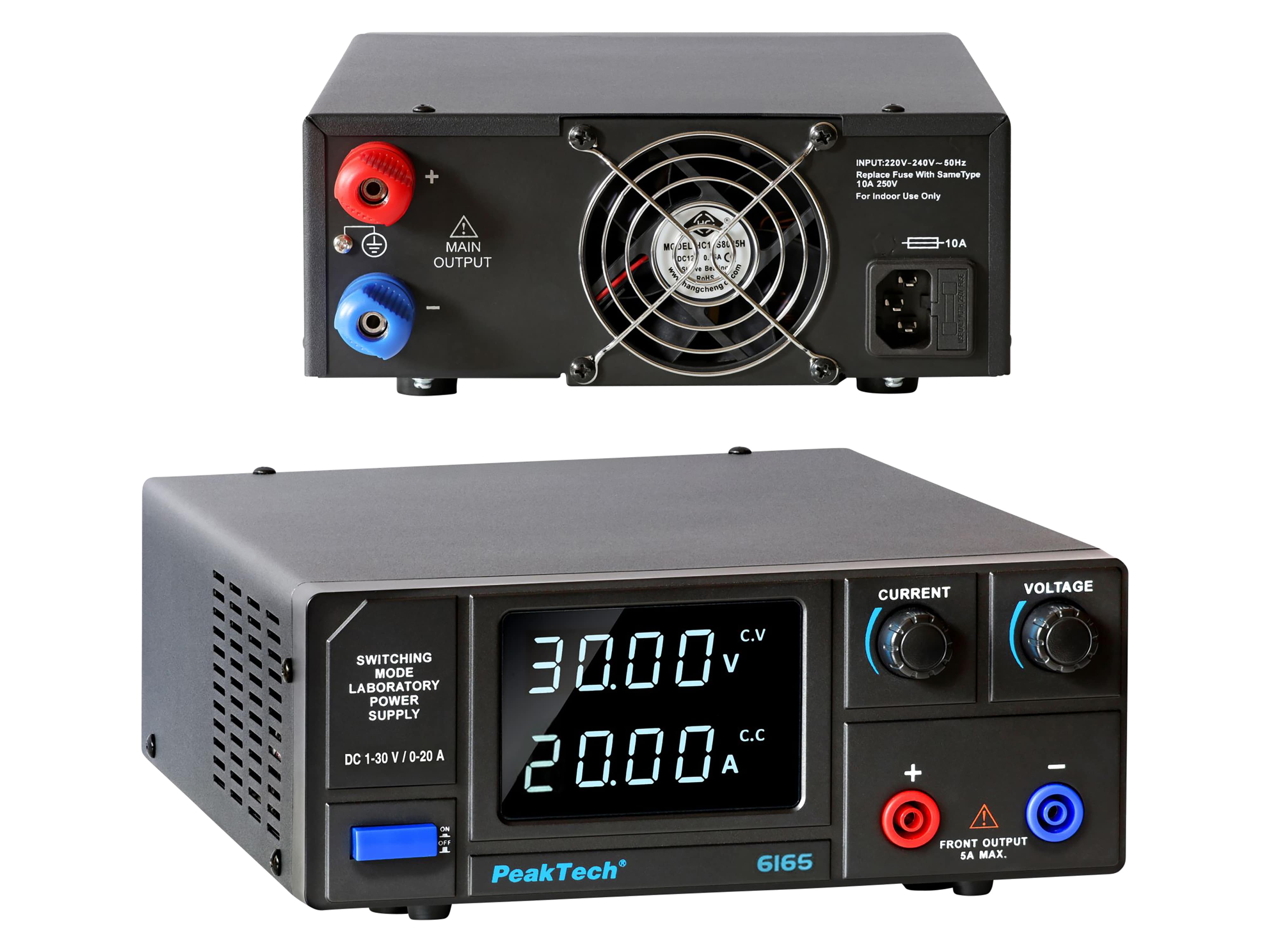 PEAKTECH Labornetzgerät P 6165, 1...30 V, 0...20 A, 600 W