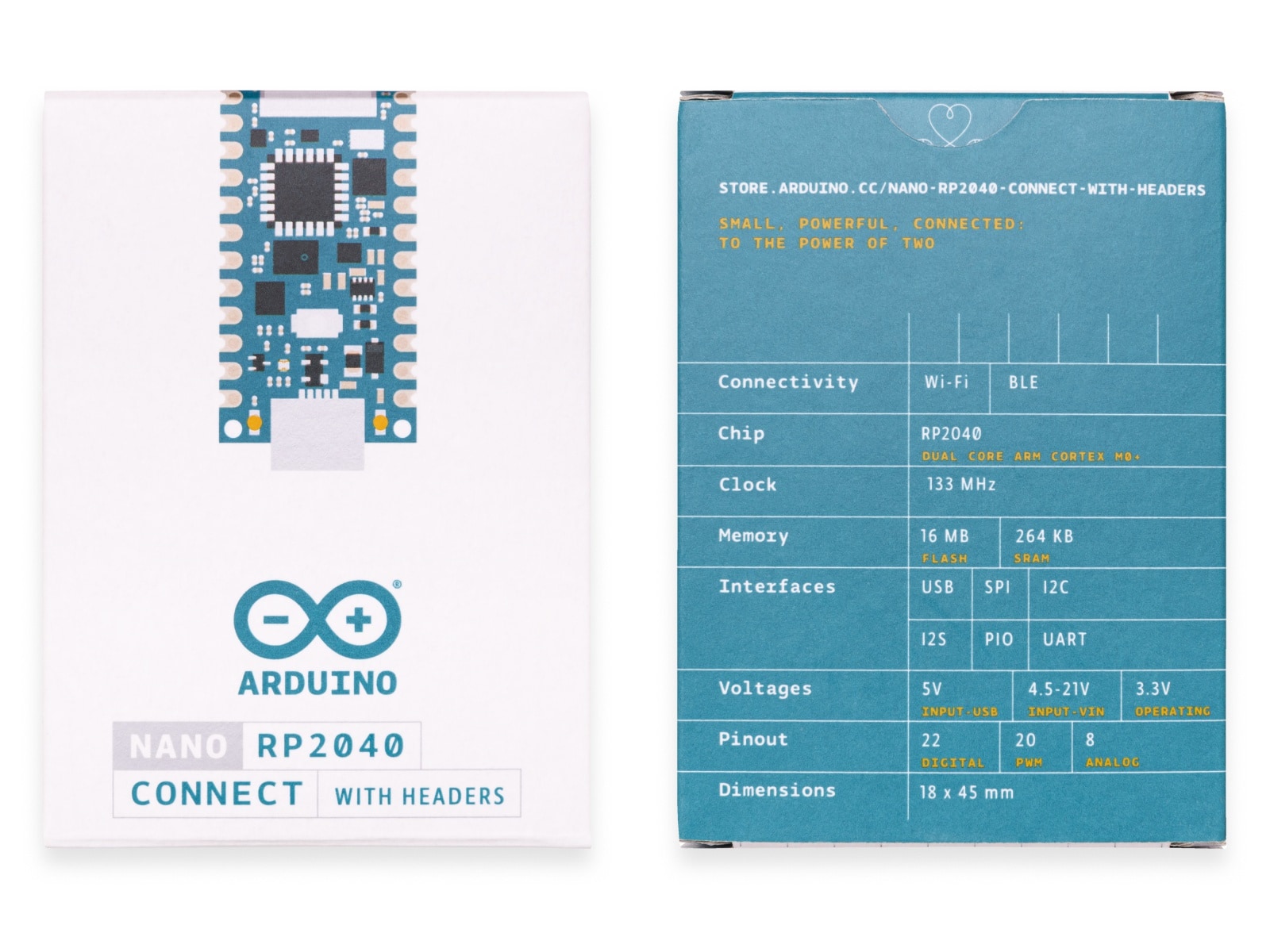 ARDUINO ® Board NANO RP2040 CONNECT without headers ARDUINO ® Board NANO RP2040 CONNECT without headers