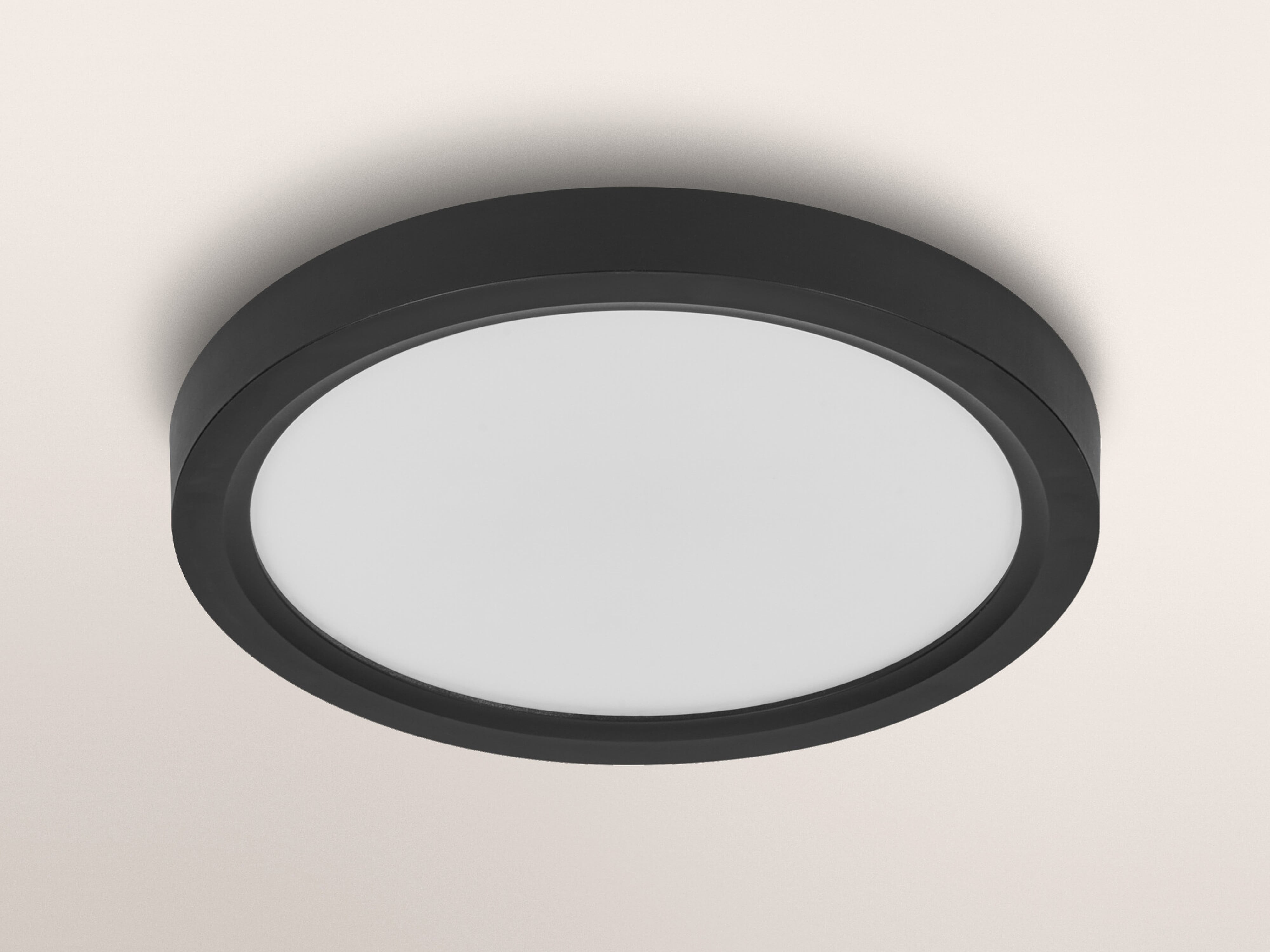 OSRAM LED-Deckenleuchte, 20W, 3000K, 2100lm, warmweiß, IP20, dimmbar, schwarz, Ø24,5 cm OSRAM LED-Deckenleuchte, 20W, 3000K, 2100lm, warmweiß, IP20, dimmbar, schwarz, Ø24,5 cm