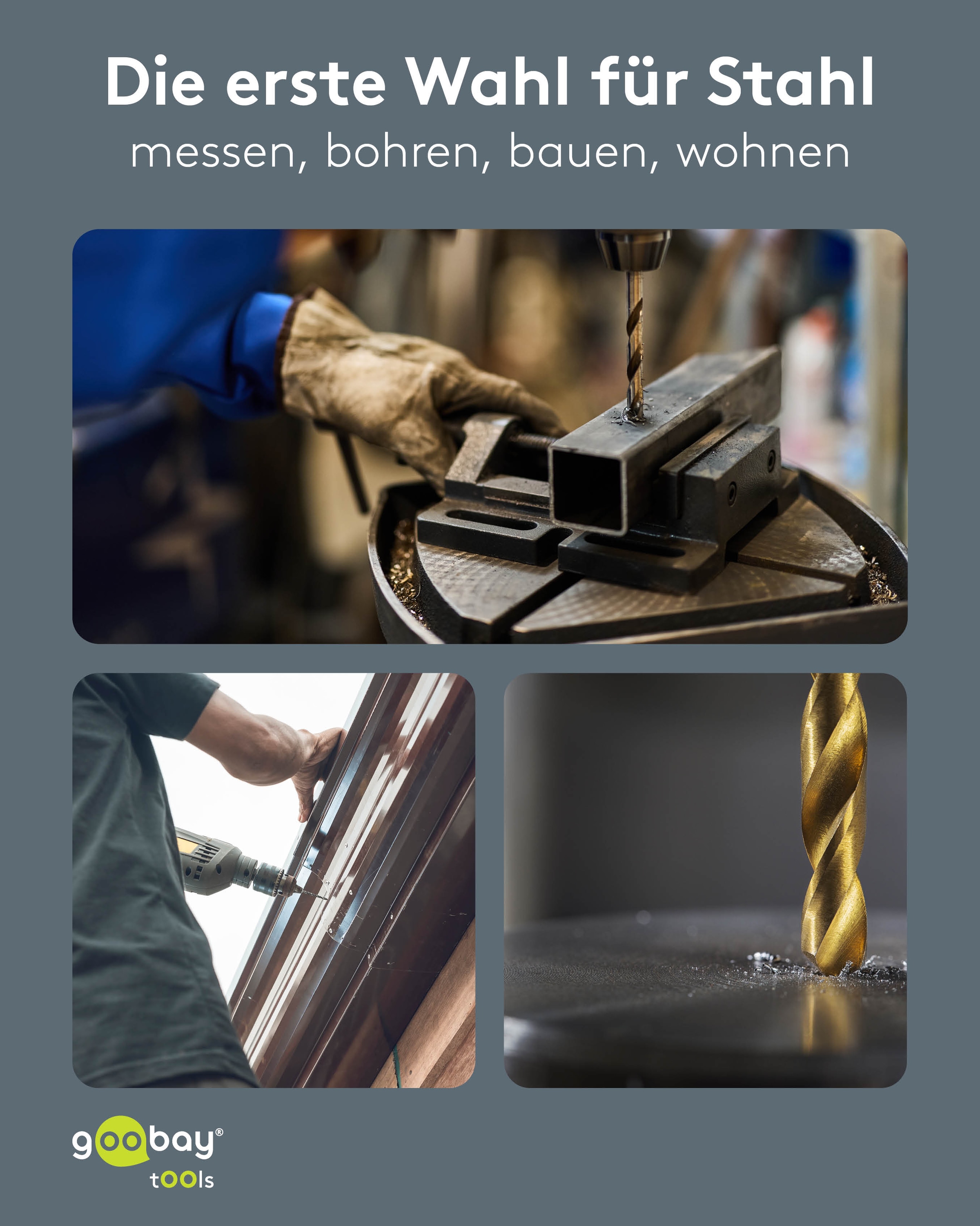 GOOBAY TOOLS HSS-Metallbohrer-Set, 77850, 1,5-10 mm, 15-teilig