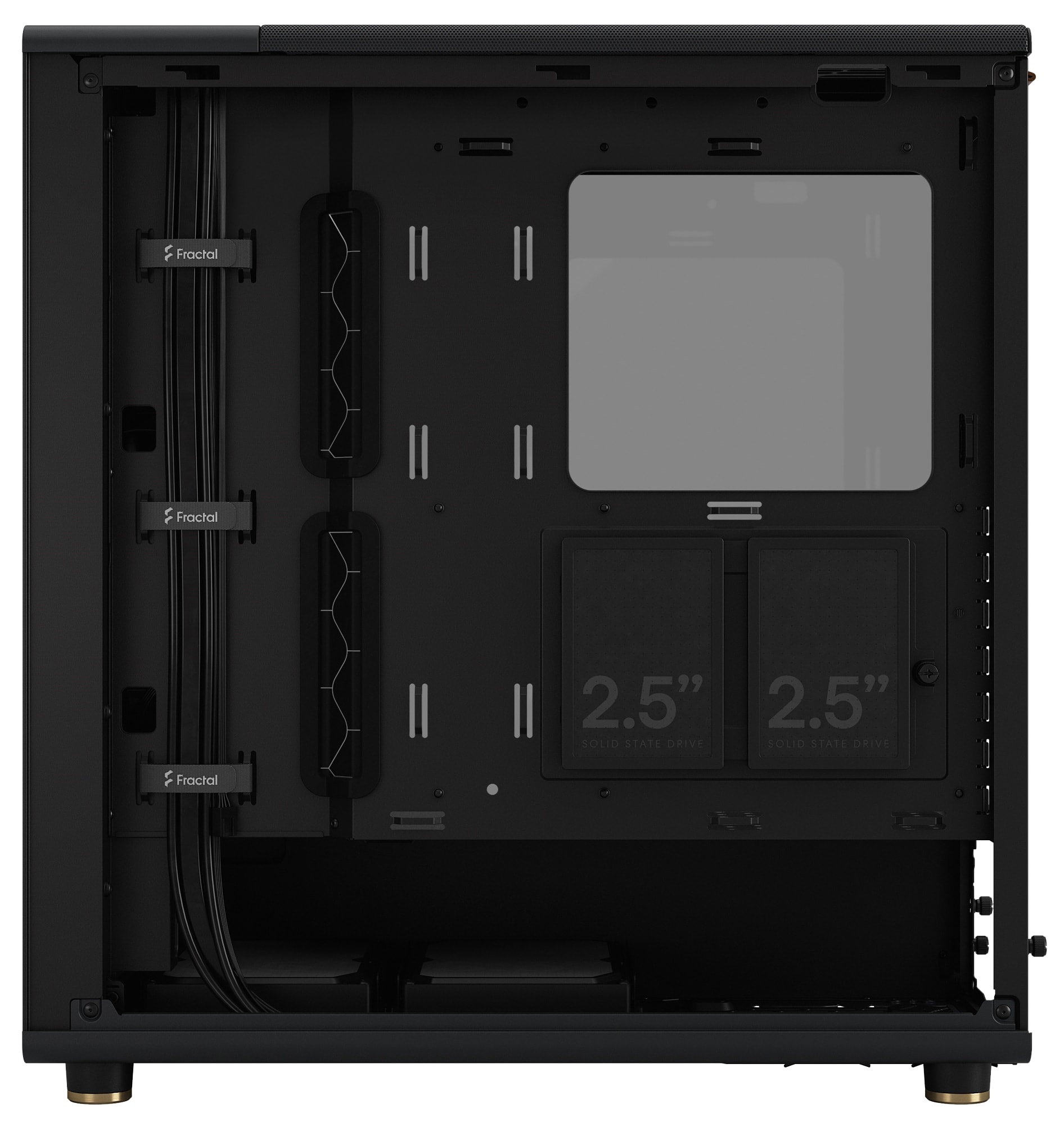 FRACTAL Midi Tower Design North Charcoal schwarz TG Dark