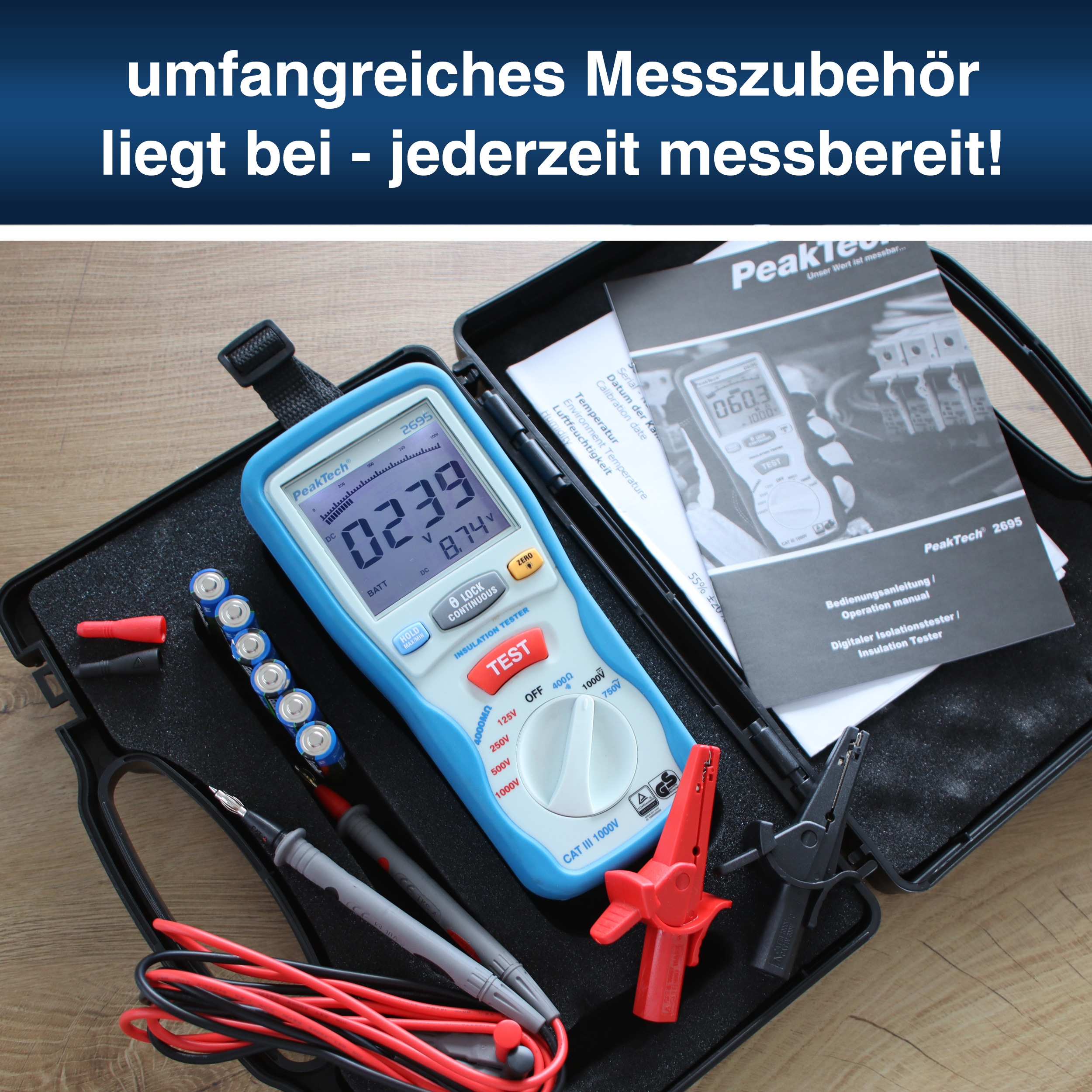 PEAKTECH Isolationsmessgerät, P 2695