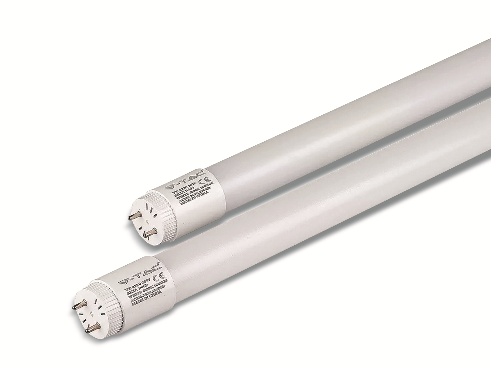 V-TAC LED-Feuchtraum-Wannenleuchte VT-12023 (6399), 2x 18 W, 6400K