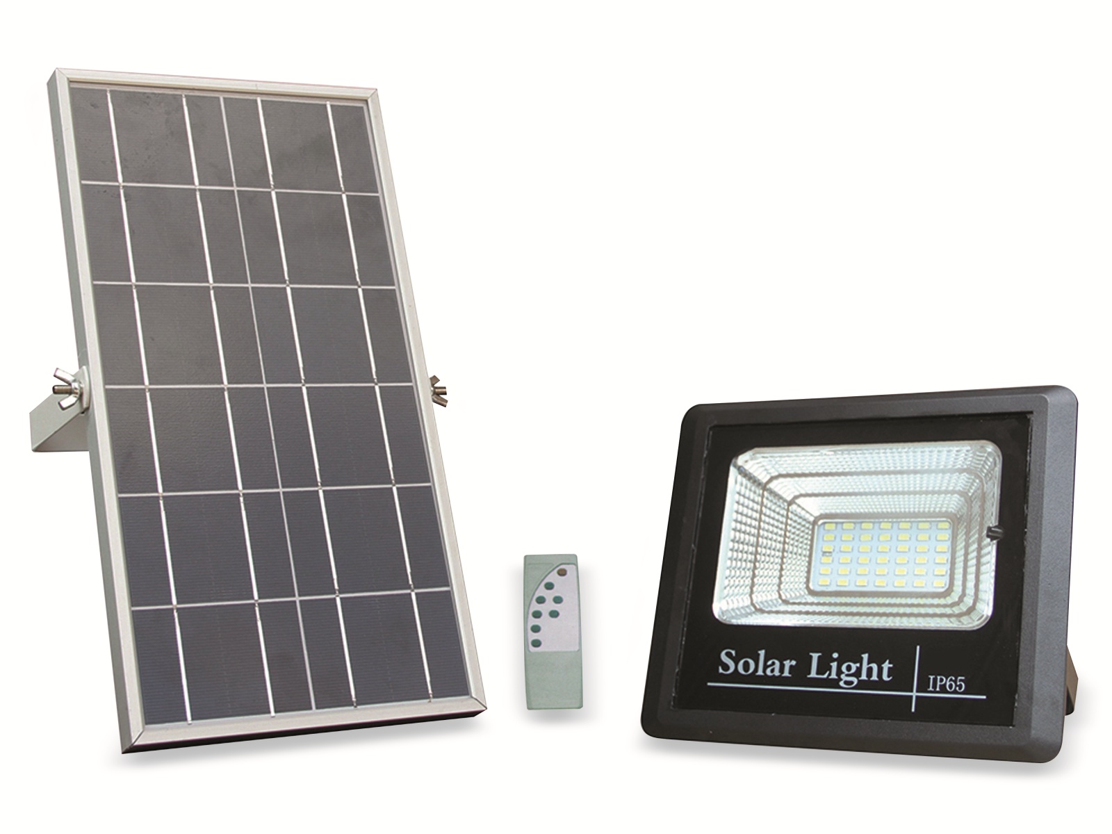 OPTONICA Solar LED-Fluter 5460 mit Fernbedienung, 12 W, 550 lm, 6000 K, schwarz