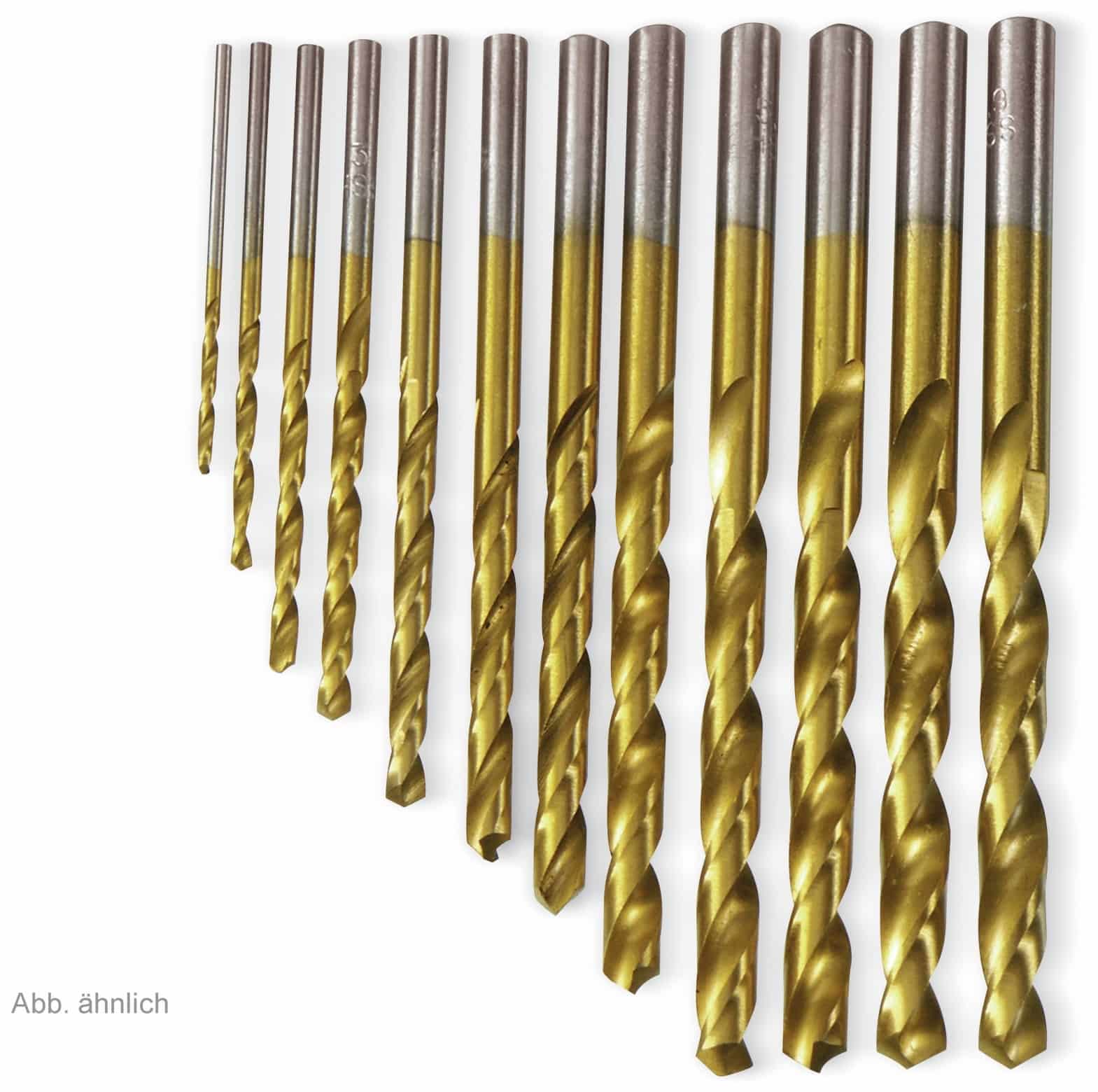 HSS-Spiralbohrer, titaniumbeschichtet, Ø 0,80 mm, 10 Stück