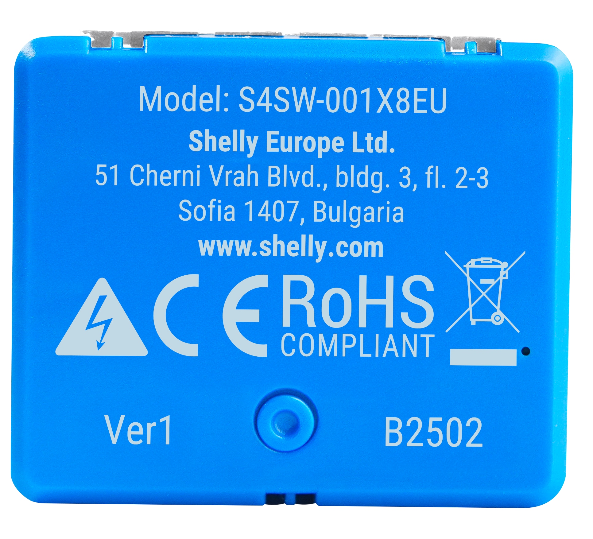 SHELLY Relais 1 Mini Gen4, 8 A, WLAN, Bluetooth, blau