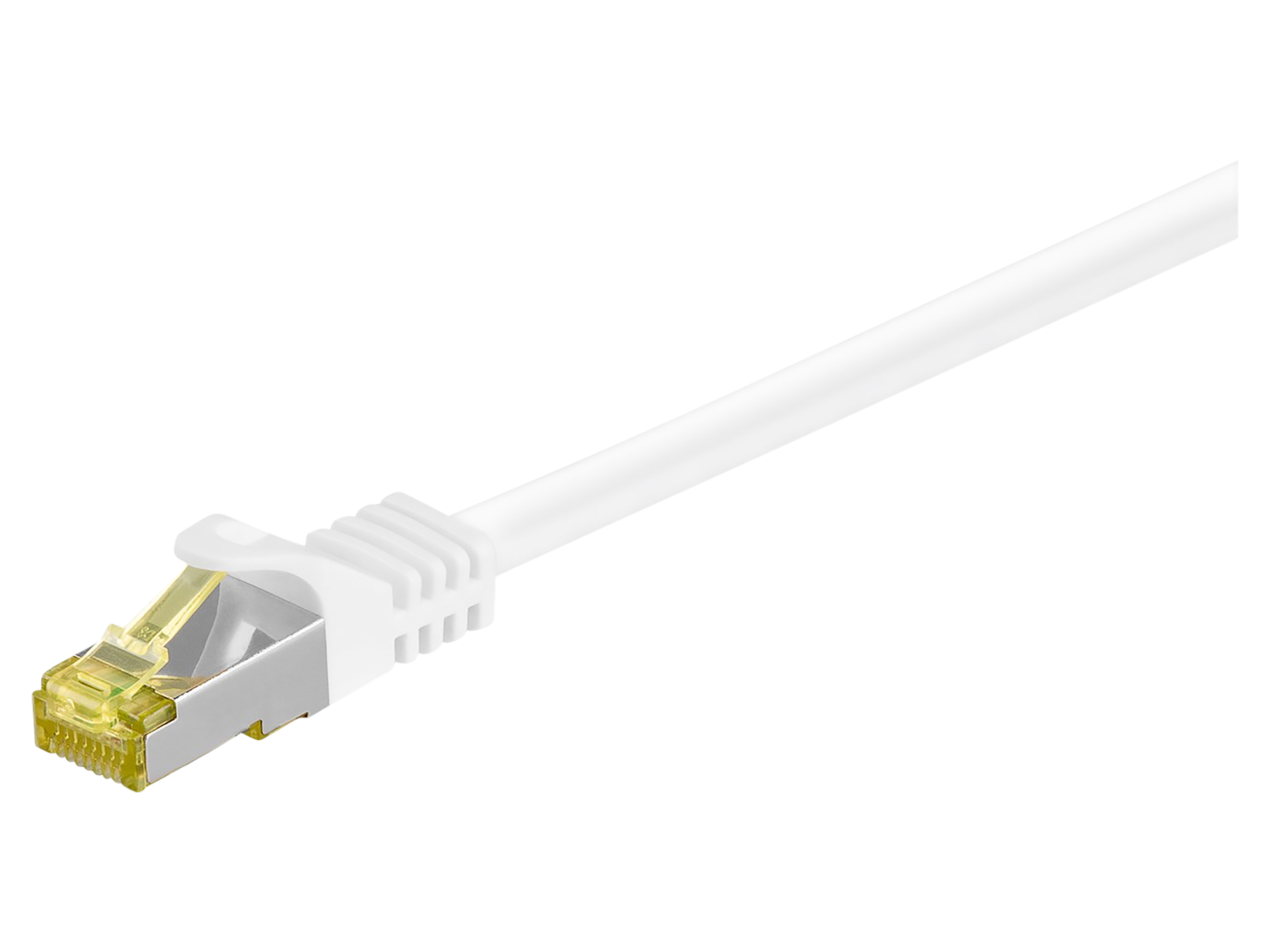 GOOBAY RJ45 Patchkabel S/FTP (PIMF), m. CAT.7 Rohkabel, weiß, 3 m