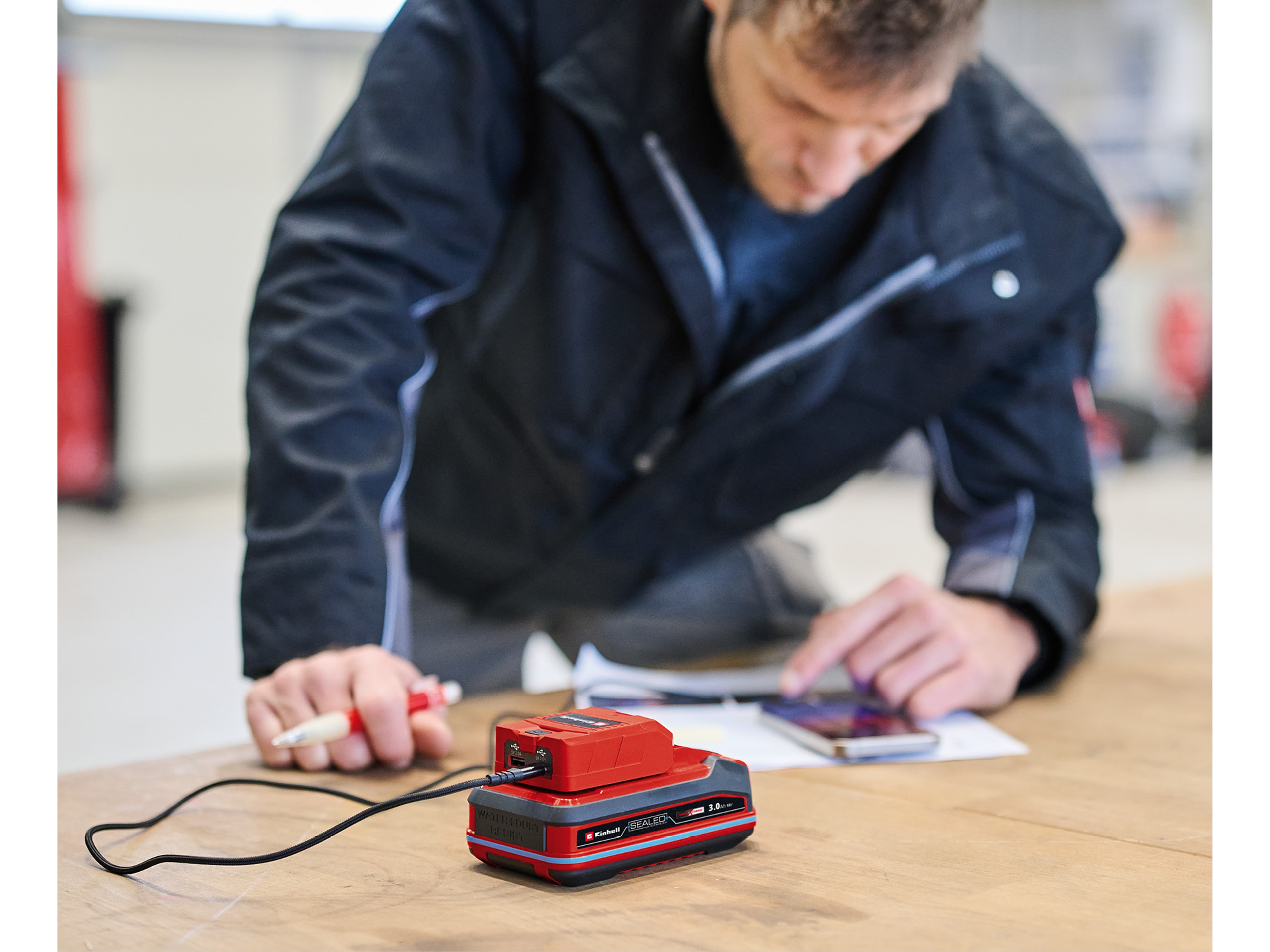 EINHELL USB-Akku-Adapter TC-CP 18 Li, 4514148, USB A/C, Solo