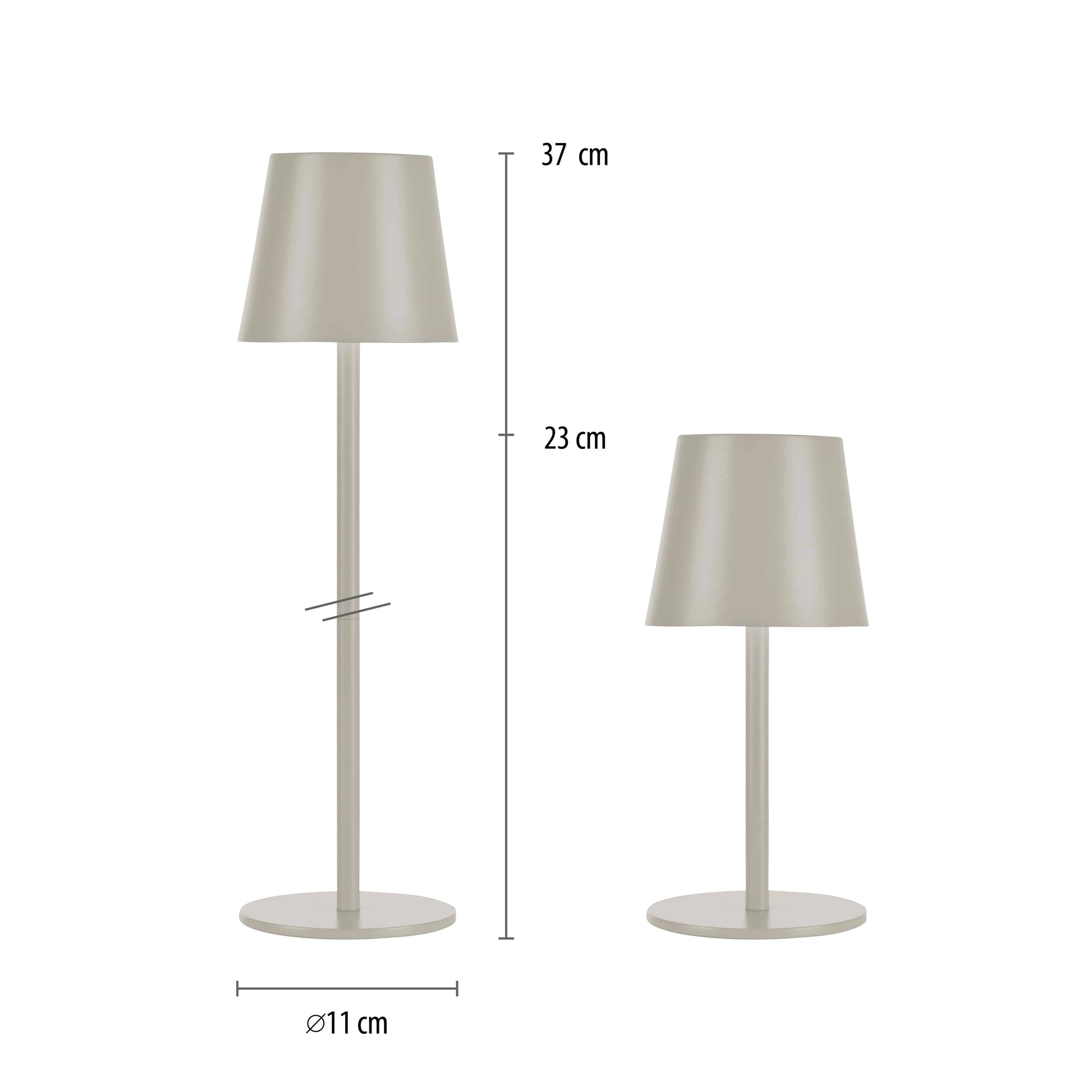 JUST LIGHT LED-Akku-Tischleuchte 19250-40 grau-beige, 2,5 W, 320 lm, 3000 K, IP54 JUST LIGHT LED-Akku-Tischleuchte 19250-40 grau-beige, 2,5 W, 320 lm, 3000 K, IP54