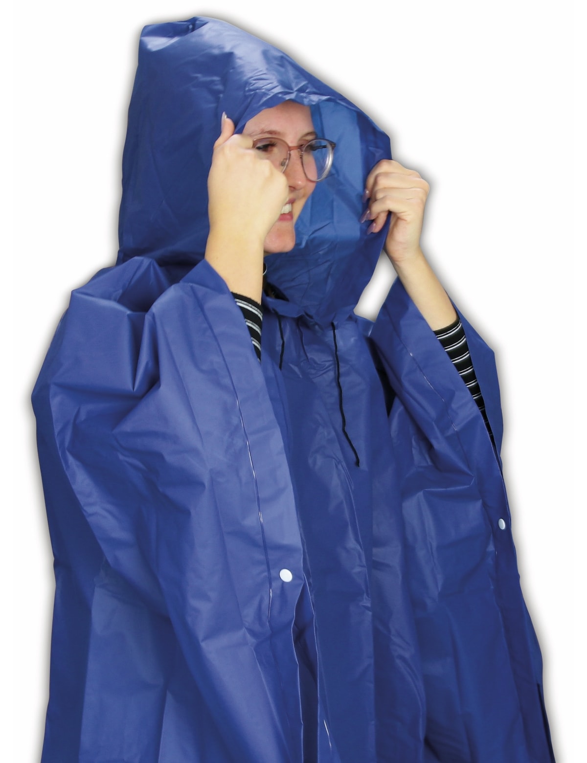 Regen-Poncho, blau