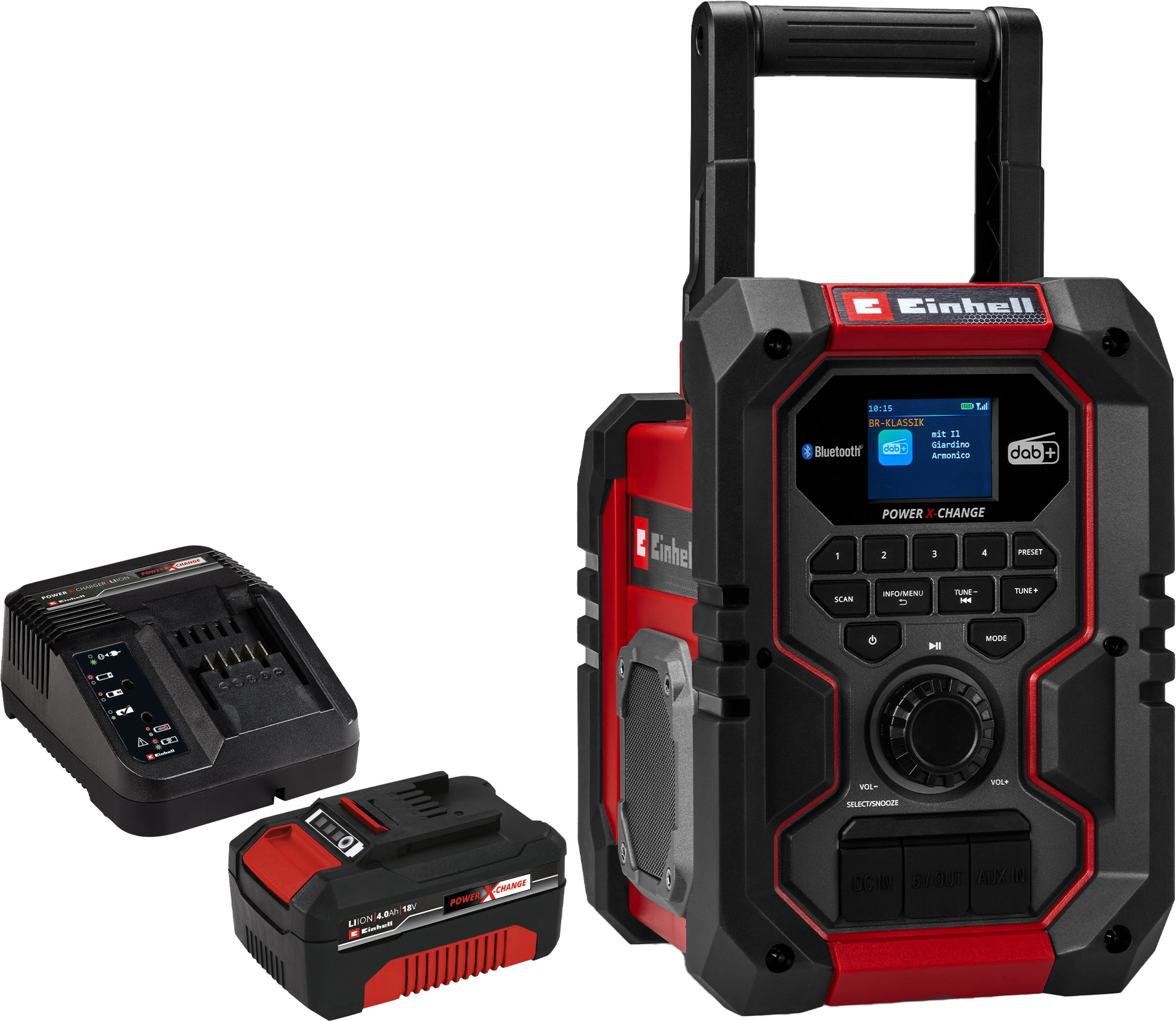 EINHELL Akku-Radio TE-CR 18 Li DAB+/FM/BT Kit (1x 4,0 Ah) EINHELL Akku-Radio TE-CR 18 Li DAB+/FM/BT Kit (1x 4,0 Ah)