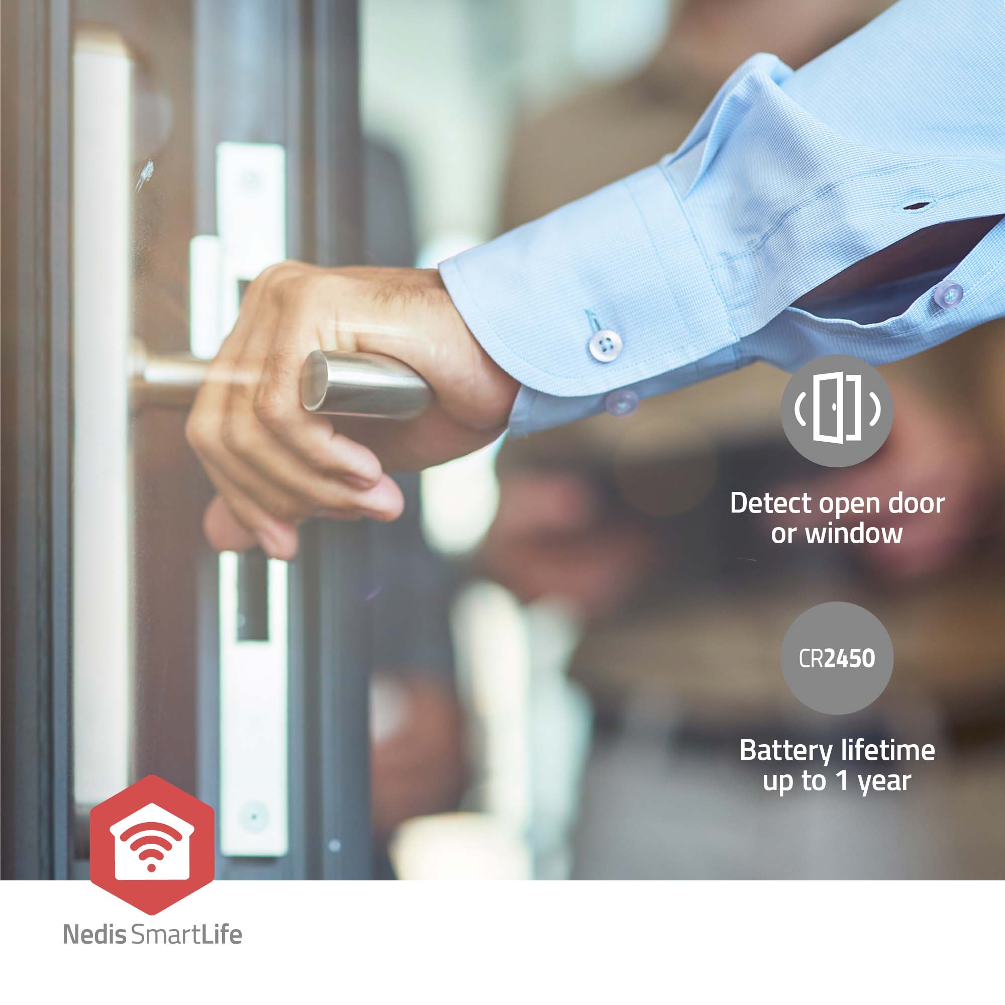 NEDIS Tür-Fenster-Sensor SmartLife, weiß