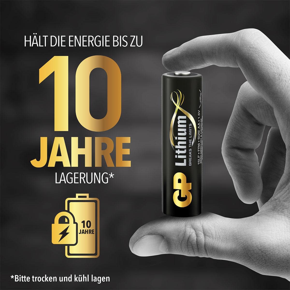GP Lithium AA Batterie, 1,5 V, 4 Stück GP Mignon-Batterie EXCELLENT Lithium, 4 Stück