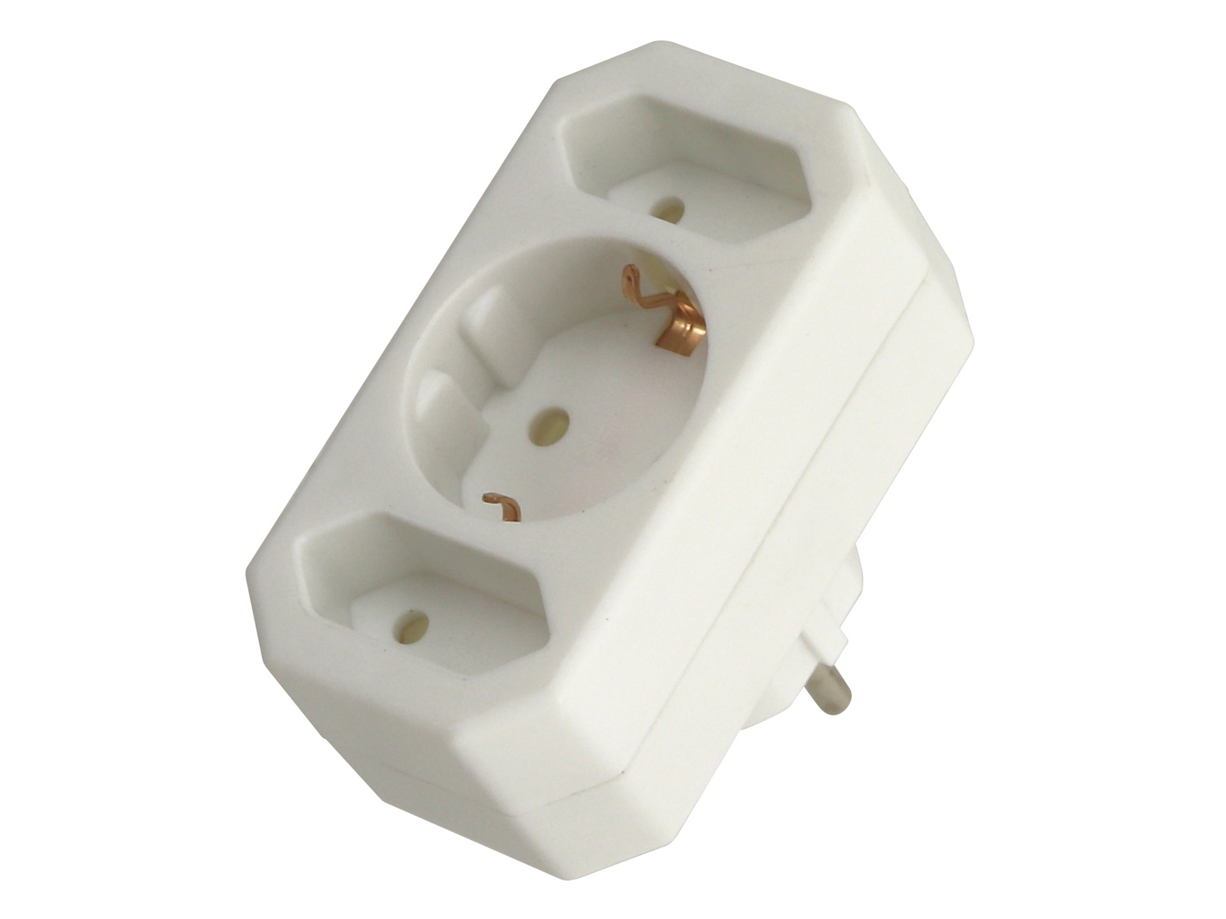 Euro- und Schutzkontakt-Adapterstecker 49111, weiß Euro- und Schutzkontakt-Adapterstecker 49111, weiß