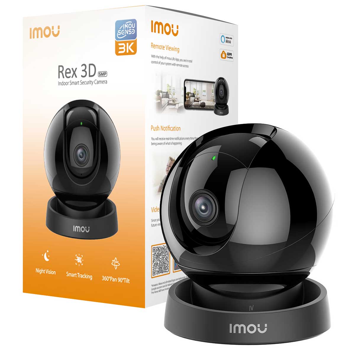 IMOU Überwachungskamera Rex 3D, innen, schwarz