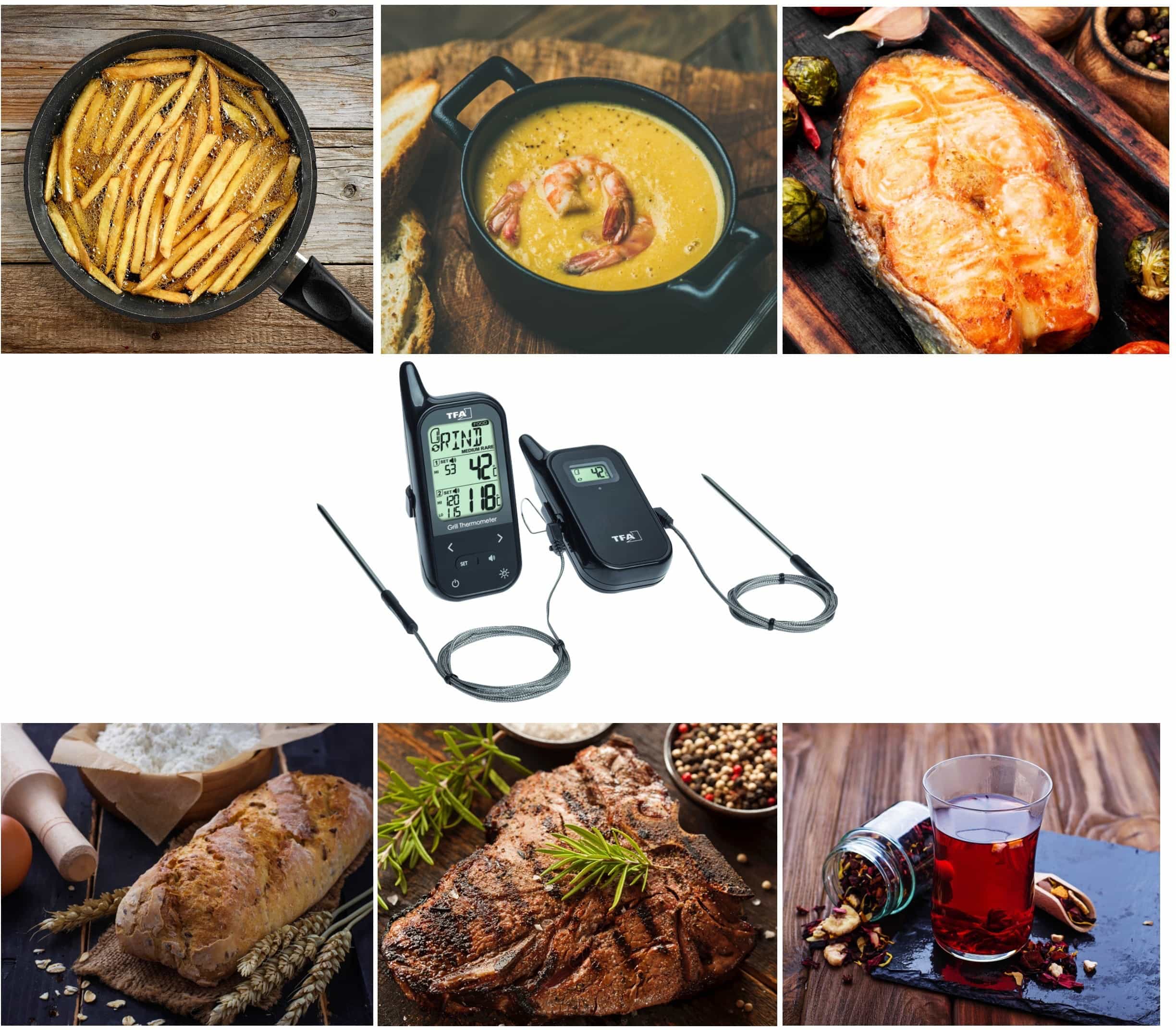TFA Grill-Funkthermometer Küchen-Chef, 14.1511.01 TFA Grill-Funkthermometer Küchen-Chef, 14.1511.01