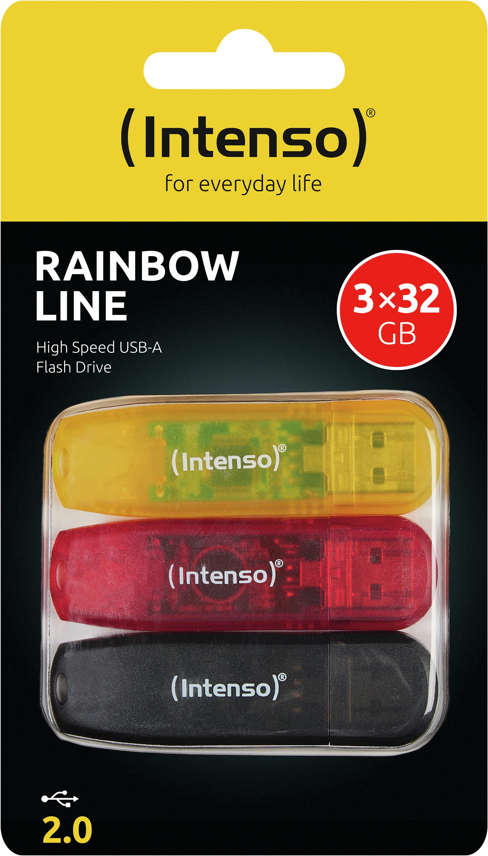 INTENSO USB-Stick Rainbow Line 3502483 USB 2.0 32GB 3er Pack INTENSO USB-Stick Rainbow, 32 GB 3er Pack