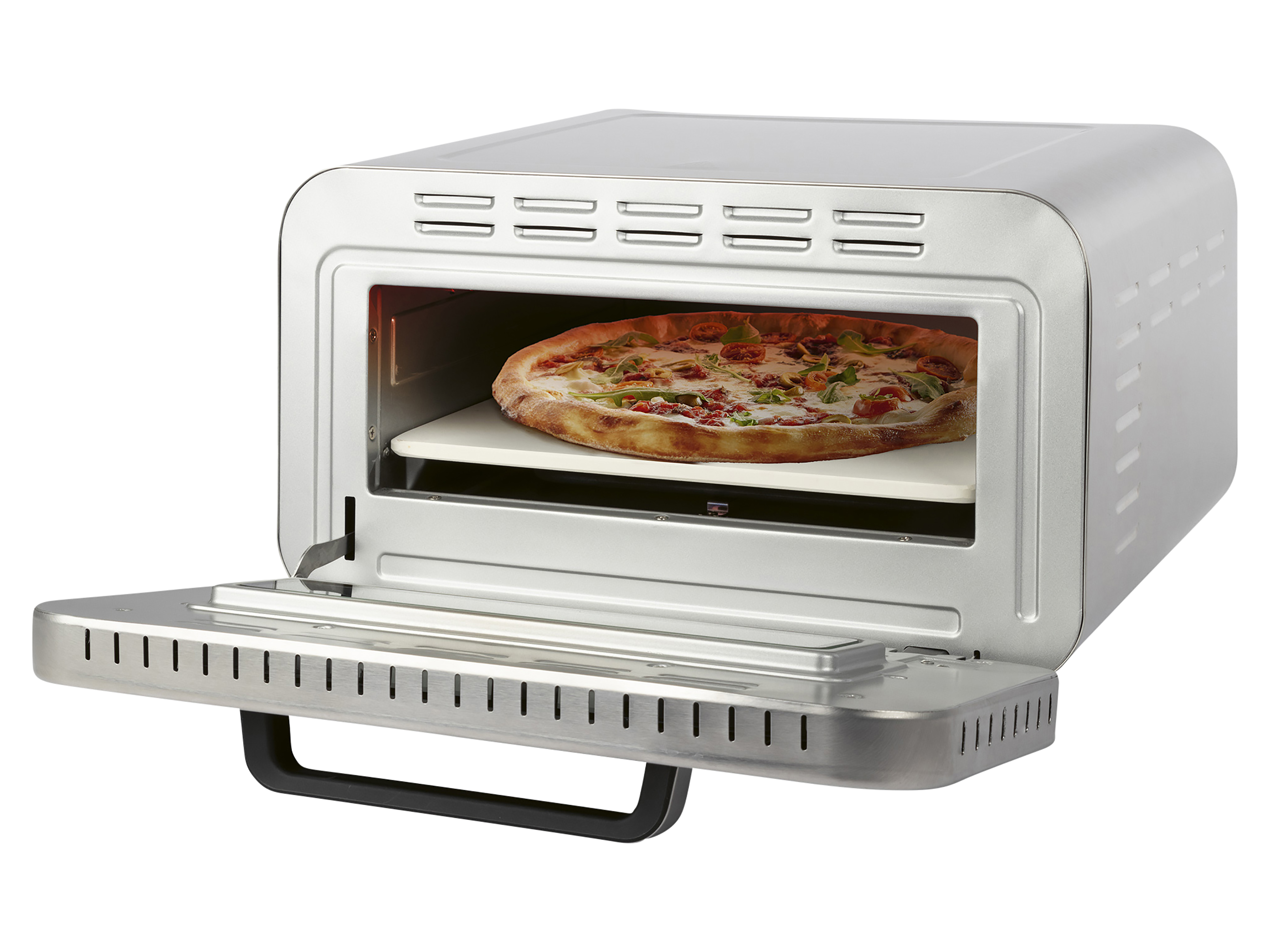 PROFICOOK Pizzaofen PC-PO 1323, inkl. Pizzastein & Pizzaheber, 400°C