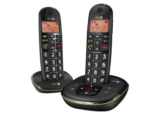 Doro DECT-Telefon PhoneEasy 105WR Duo, schwarz