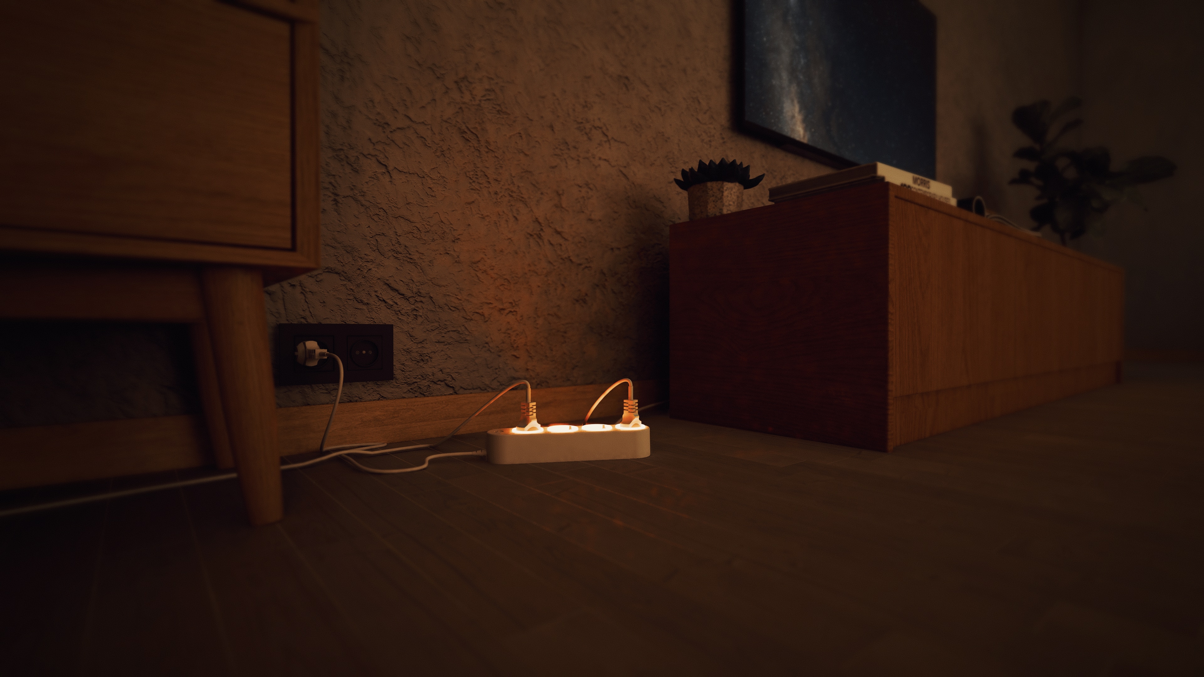 SHELLY Power Strip 4 Gen4, 4-fach Steckdosenleiste, weiß, WiFi, Bluetooth, Zigbee, Matter, Apple HomeKit, Alexa