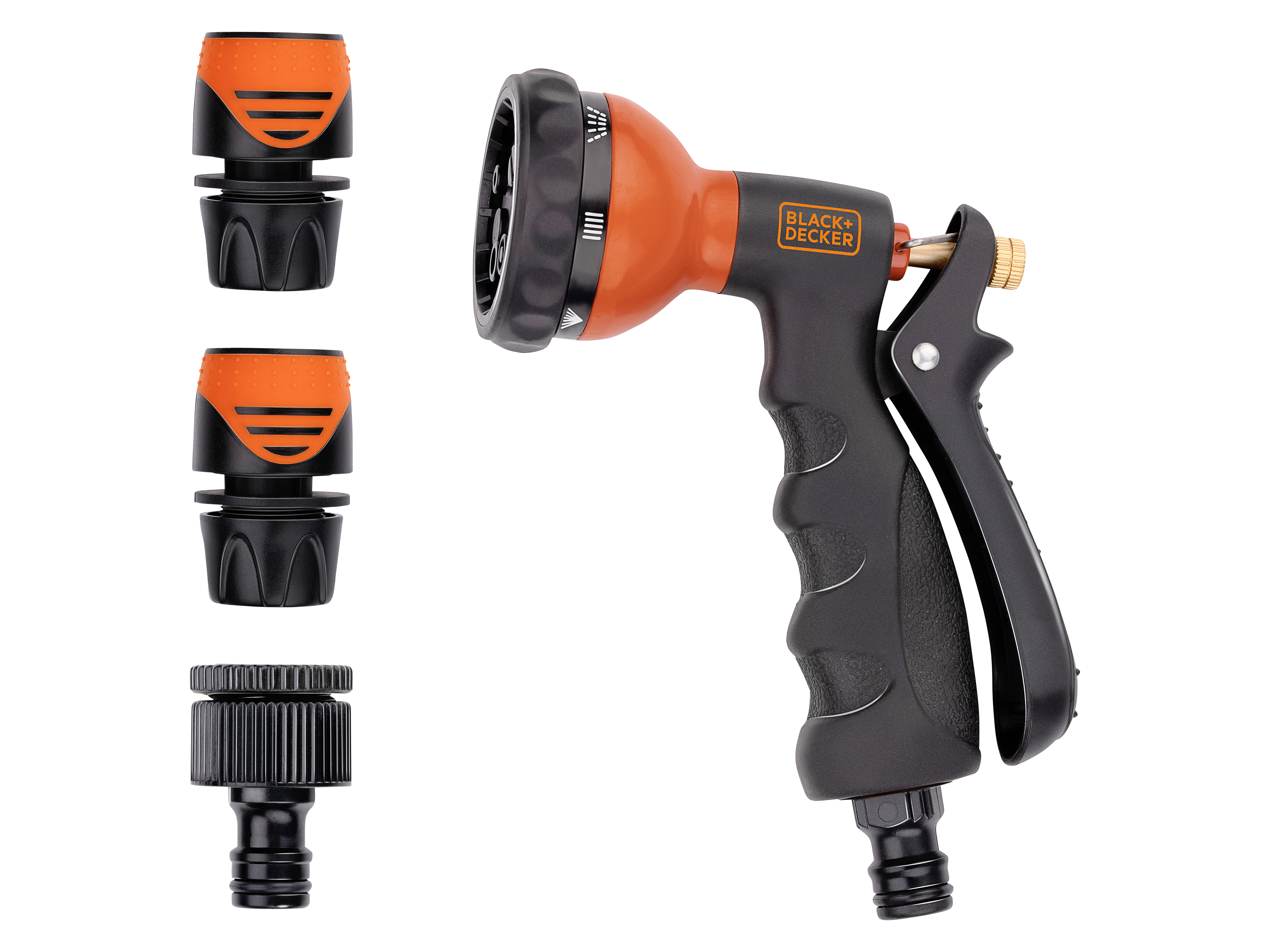 BLACK & DECKER Gartensprüher-Set, 4-teilig, 7 Funktionen