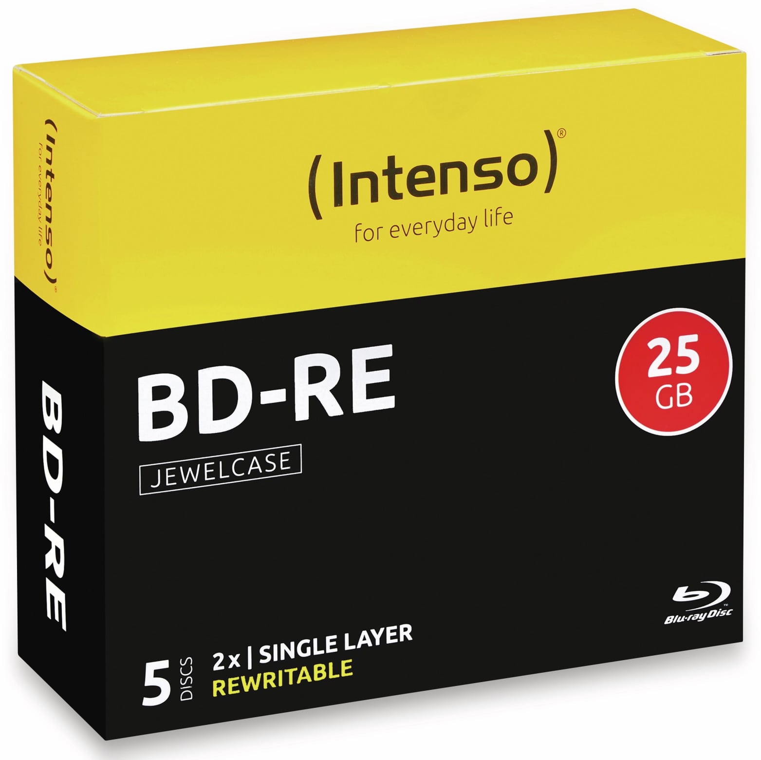 INTENSO Blu-ray Disc BD-R 25 GB, Jewel Case, 5 Stück INTENSO Blu-ray Disc BD-R 25 GB, Jewel Case, 5 Stück