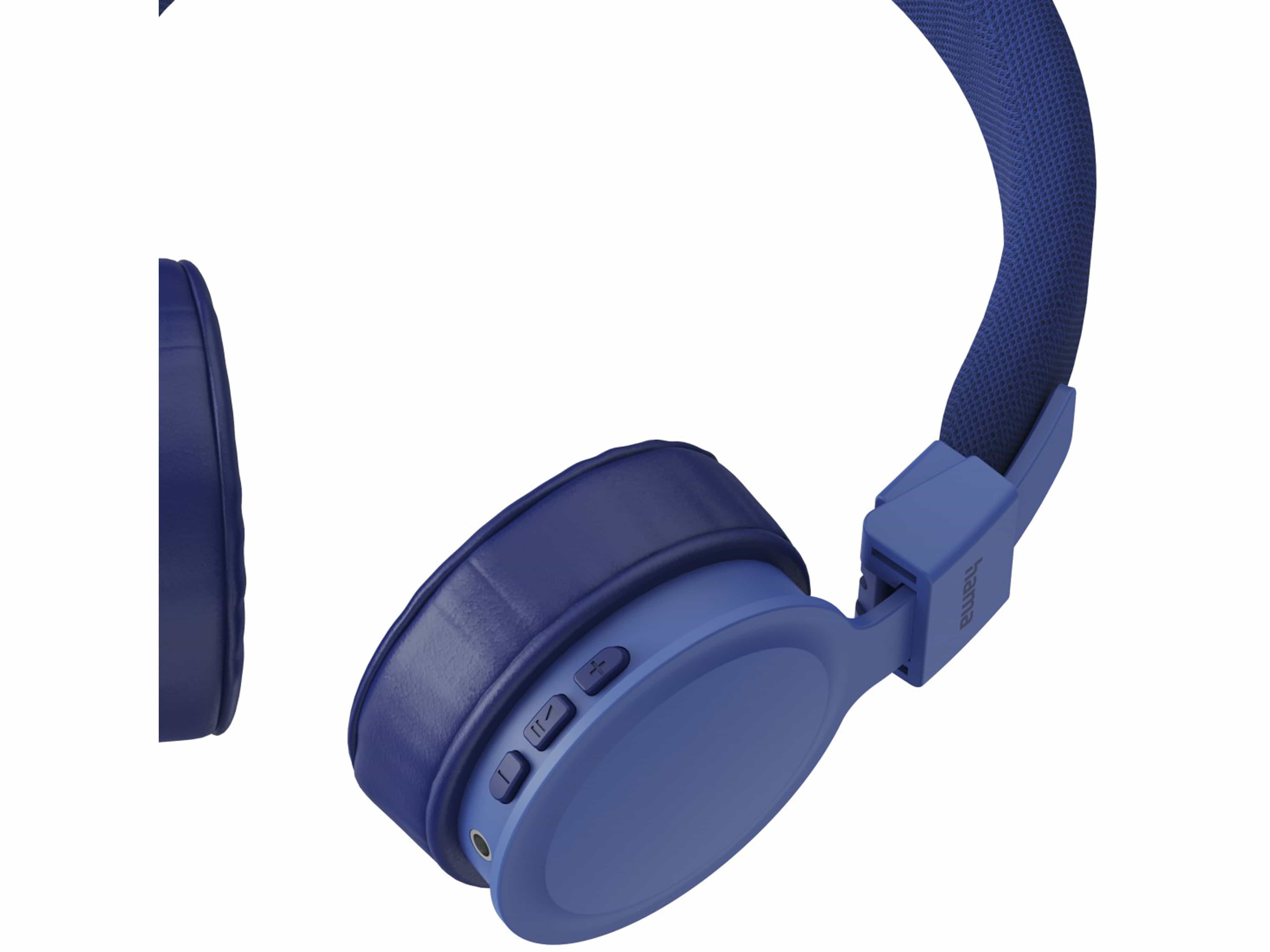 On-Ear Kopfhörer HAMA, Freedom Lit III, Bluetooth, faltbar, Sprachsteuerung blau