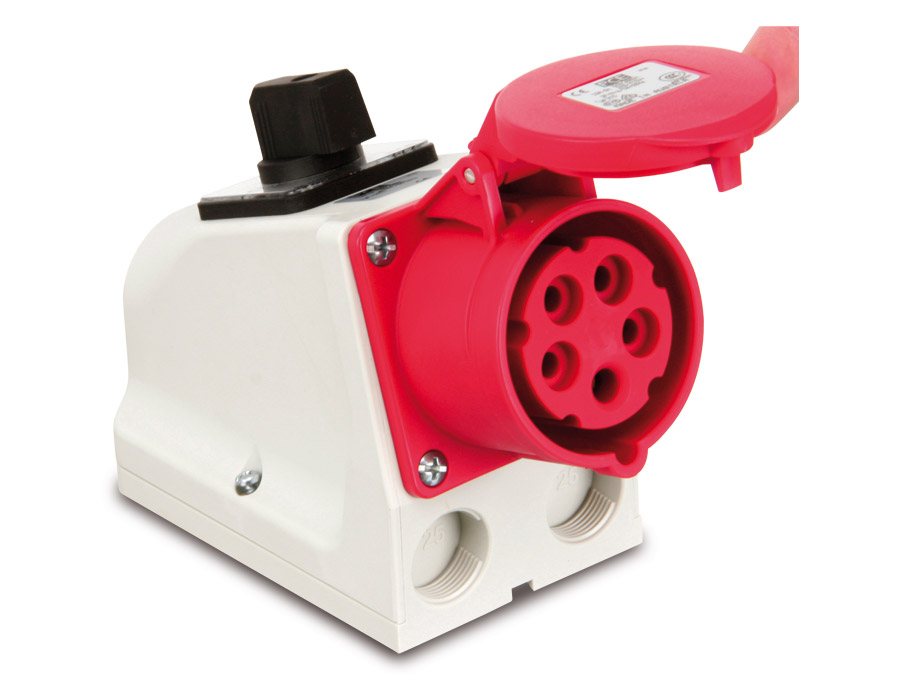 PCE CEE-Anbaukupplung Schalter, 5-polig, 16 A, 400 V, IP44