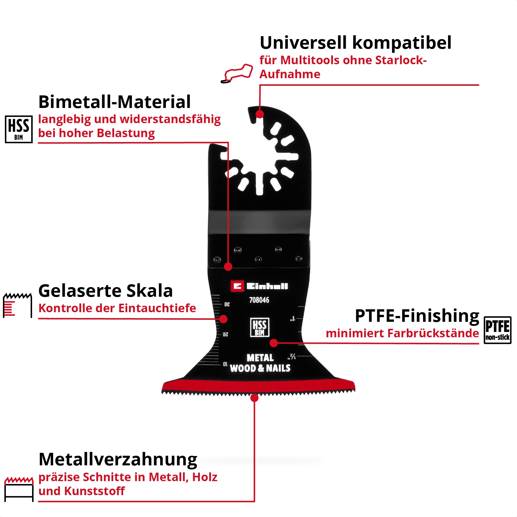 EINHELL Tauchsägeblatt, 708046, Bi-Metall, 65 mm EINHELL Tauchsägeblatt, 708046, Bi-Metall, 65 mm