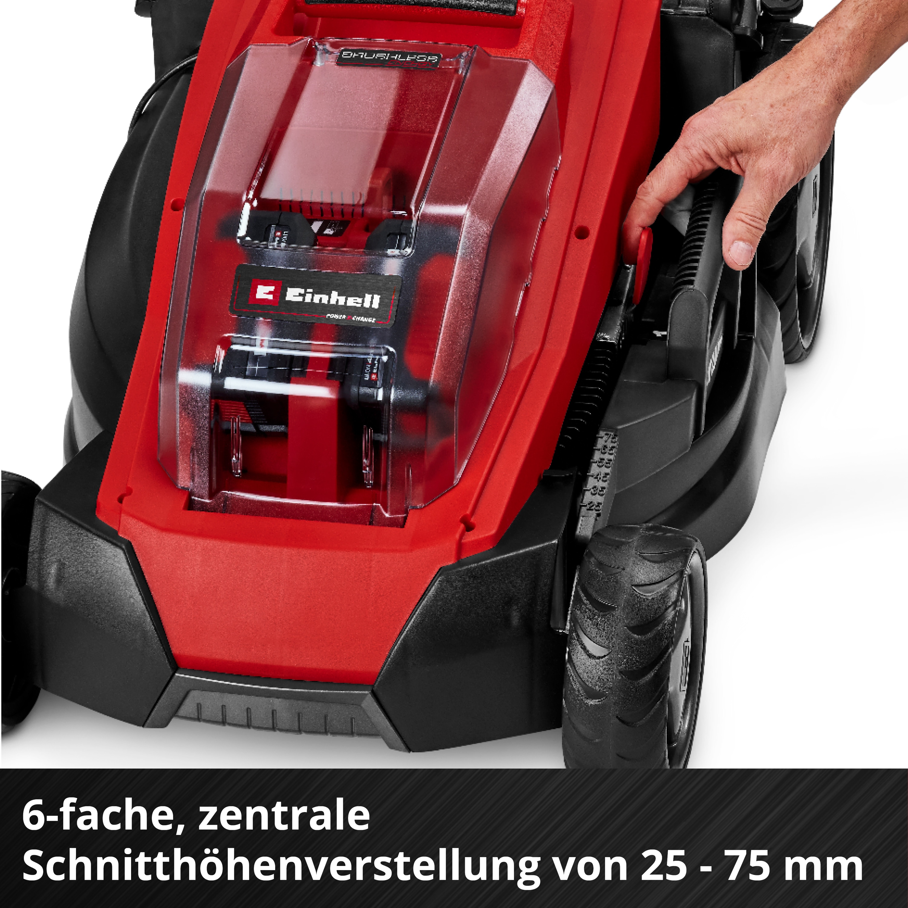 EINHELL Akku-Rasenmäher GE-CM 36/43, Li M, 2x4,0 Ah Akkus + Ladegeräte
