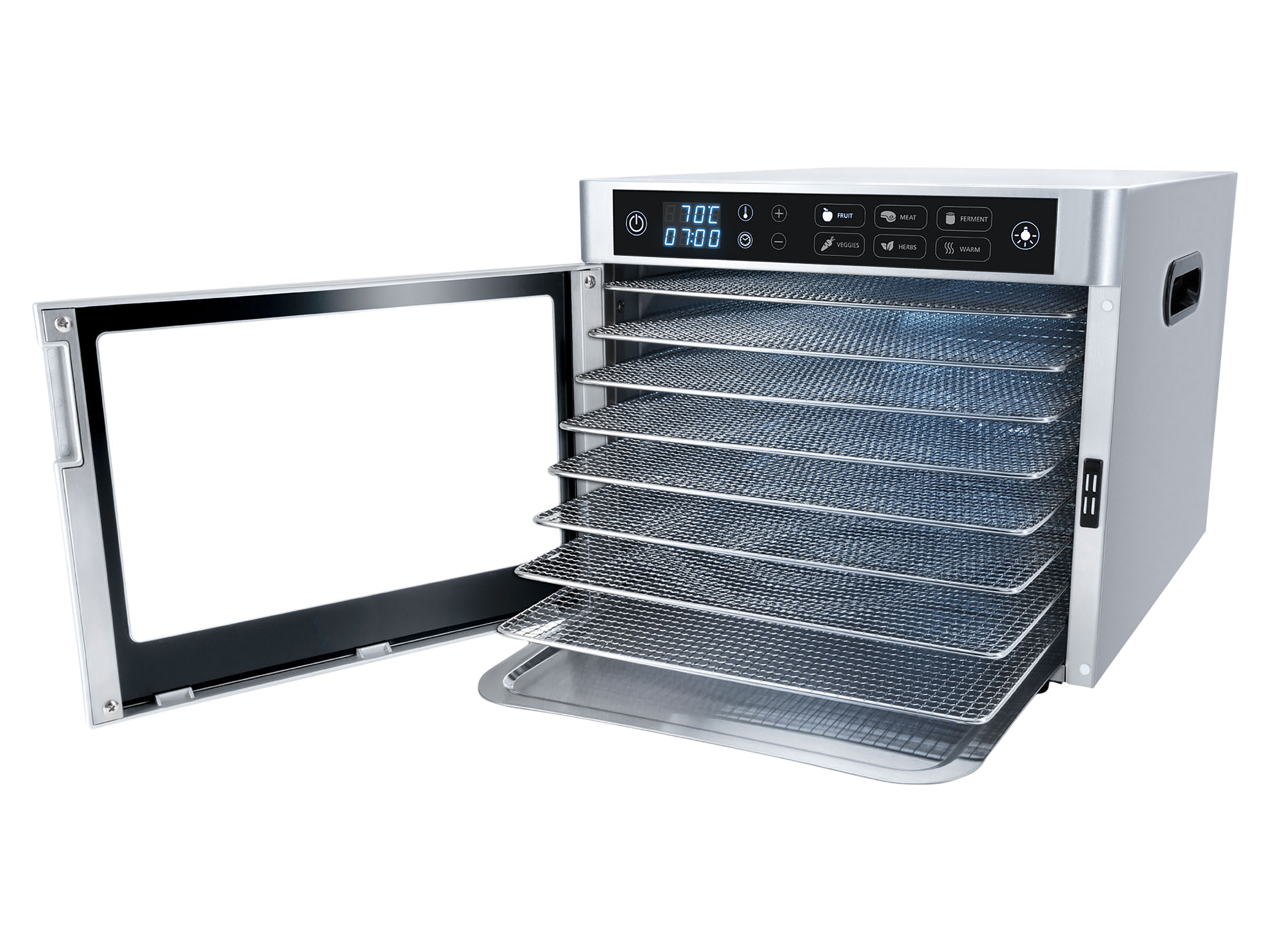 STEBA Dörrautomat ED 80 Steel Deluxe, ca. 0,67m² Dörrfläche, 6 Programme, 500W