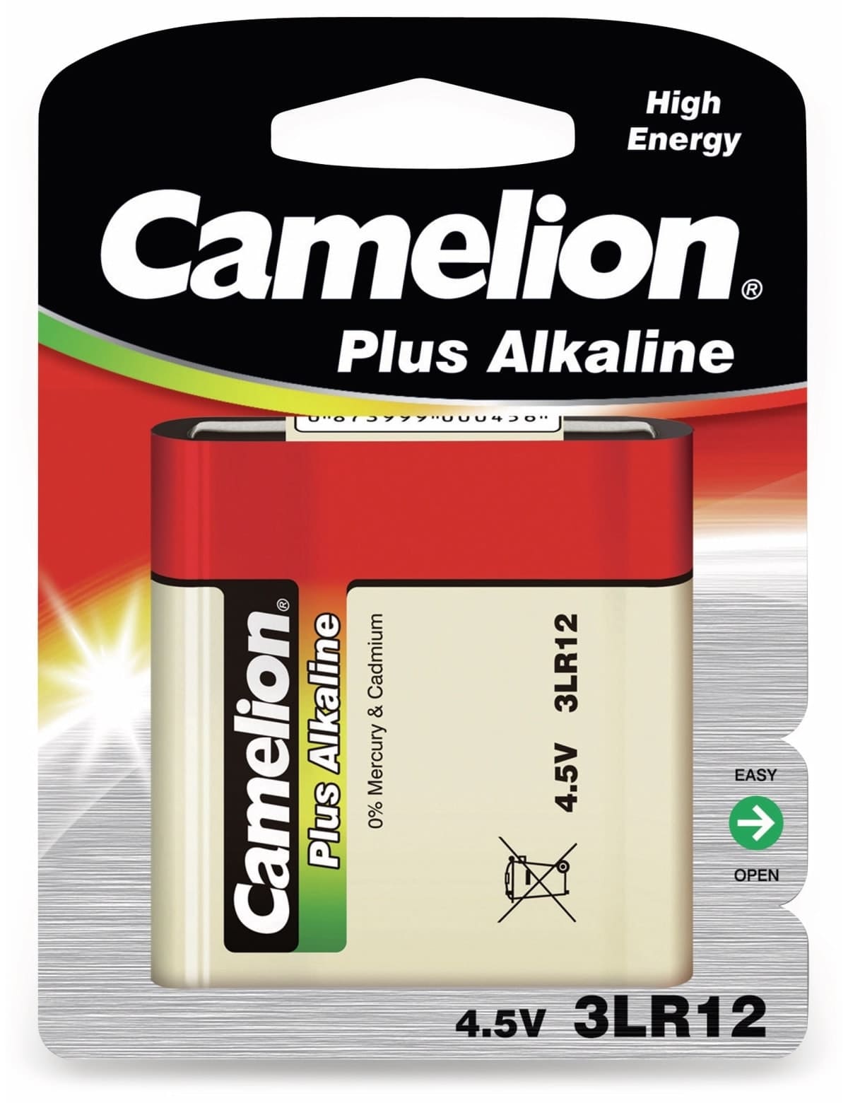 CAMELION Flach-Batterie, Plus Alkaline, 3LR12, 1 Stück