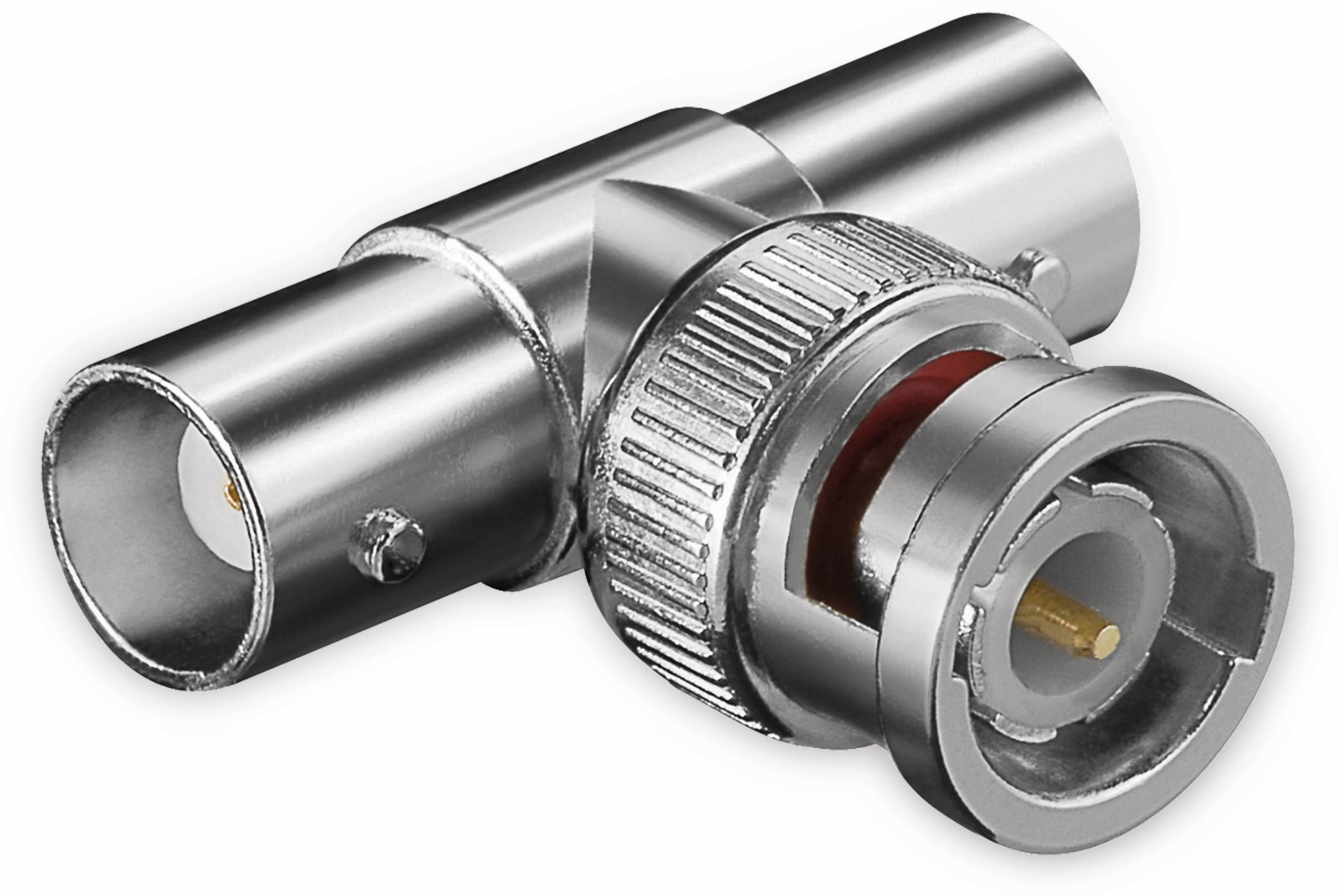 S-IMPULS BNC-Adapter, BNC-Stecker auf 2x BNC-Buchsen / BNC-T-Stück