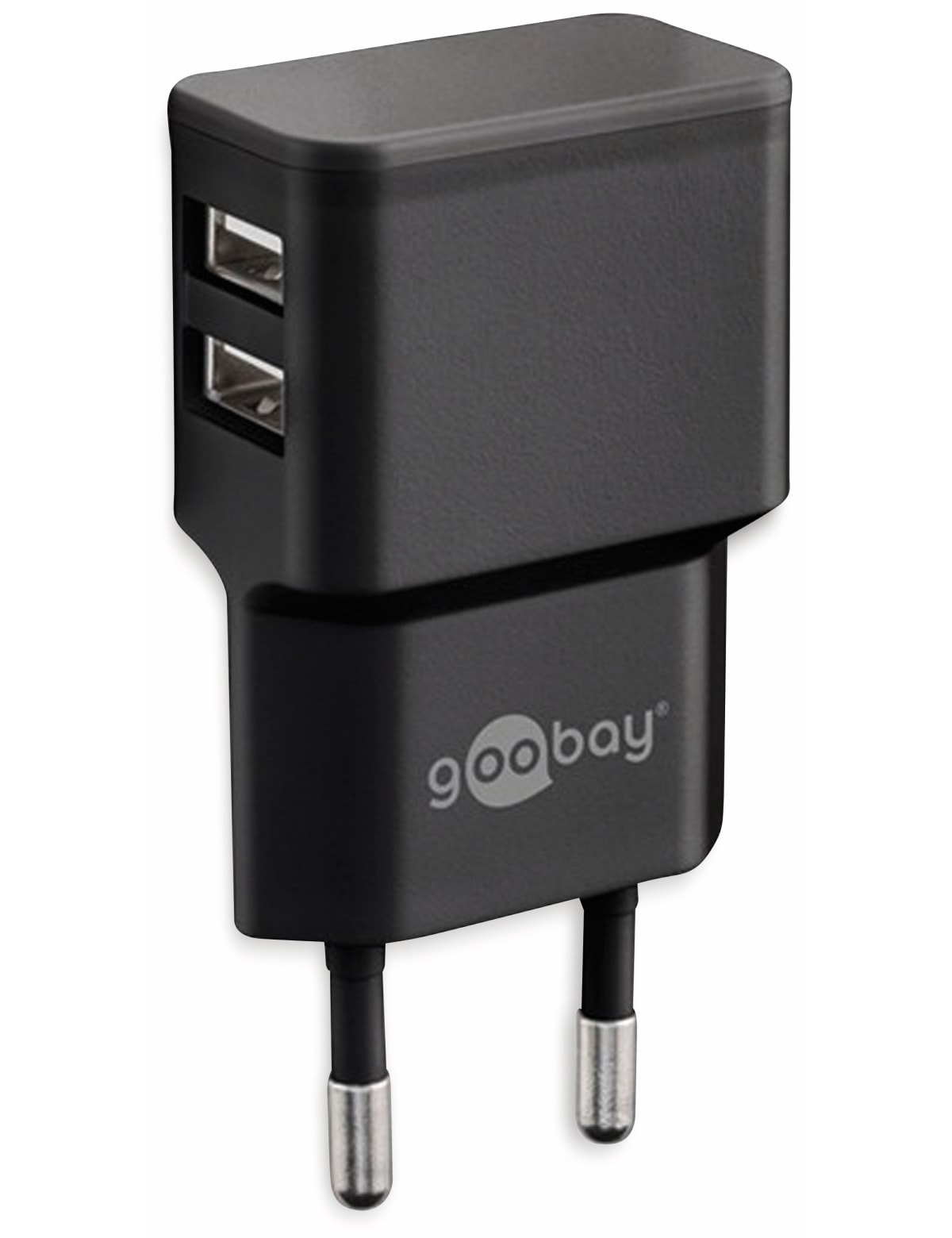 GOOBAY USB-Lader 44951, 2-fach, 2,4 A, 12 W, schwarz