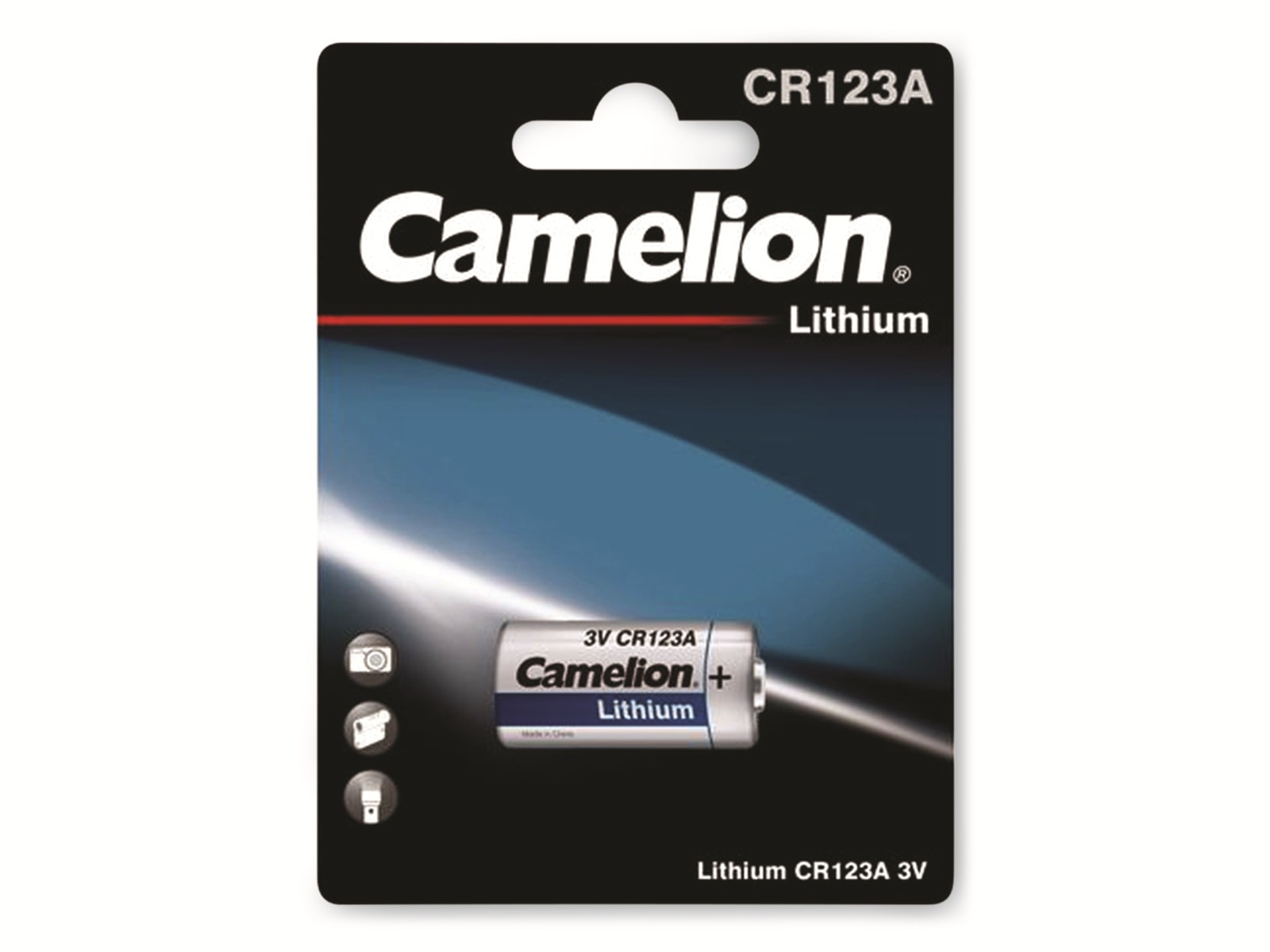 CAMELION Lithium-Batterie CR 123A CR123A / 3 Volt / BP1 CAMELION Lithium-Batterie CR 123A CR123A / 3 Volt / BP1