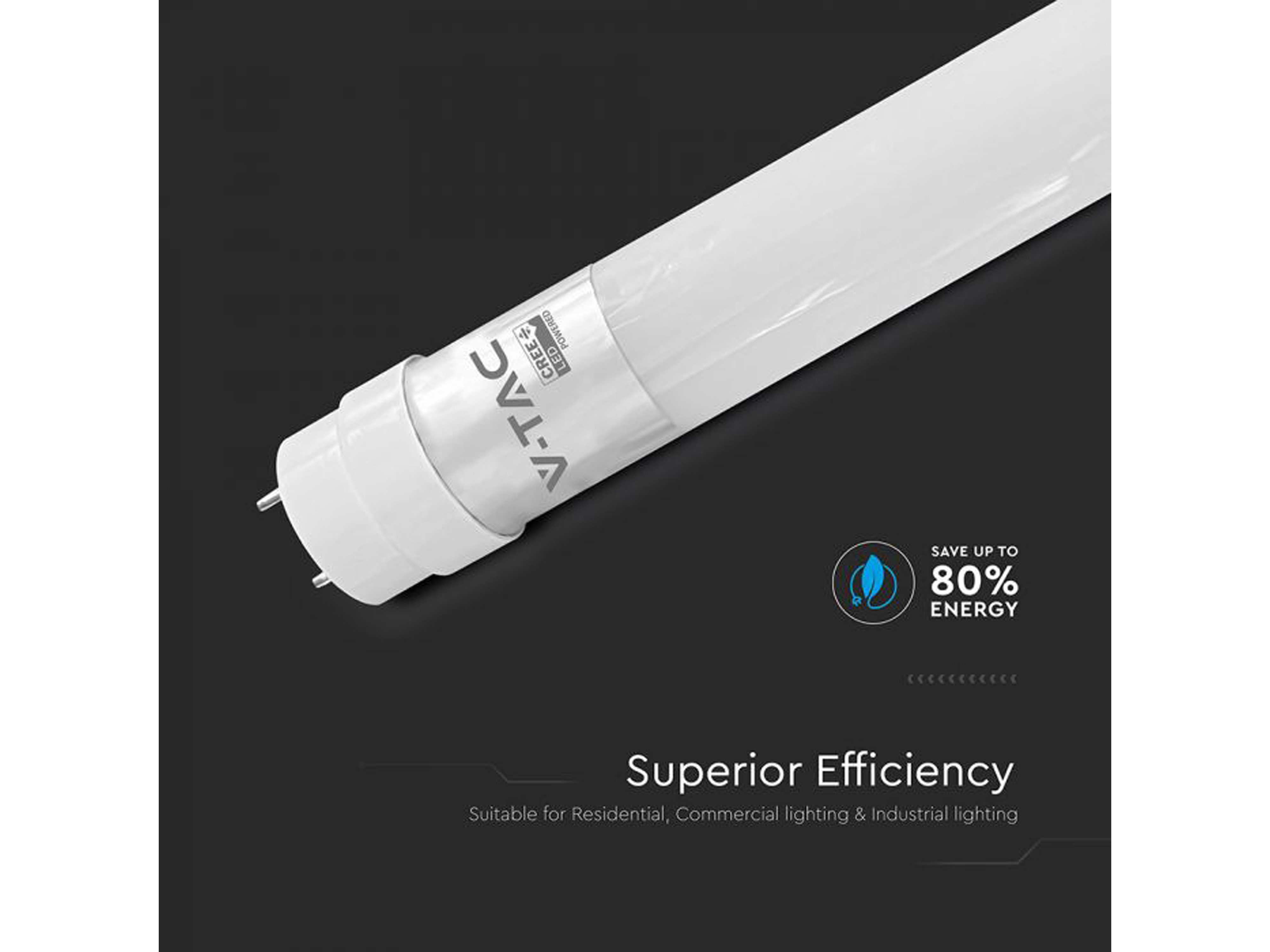 V-TAC LED-Röhre VT-121, 18W, 4000K, EEK: F, 1850lm, neutralweiß, IP20, 120 cm V-TAC LED-Röhre VT-121, 18W, 4000K, EEK: F, 1850lm, neutralweiß, IP20, 120 cm