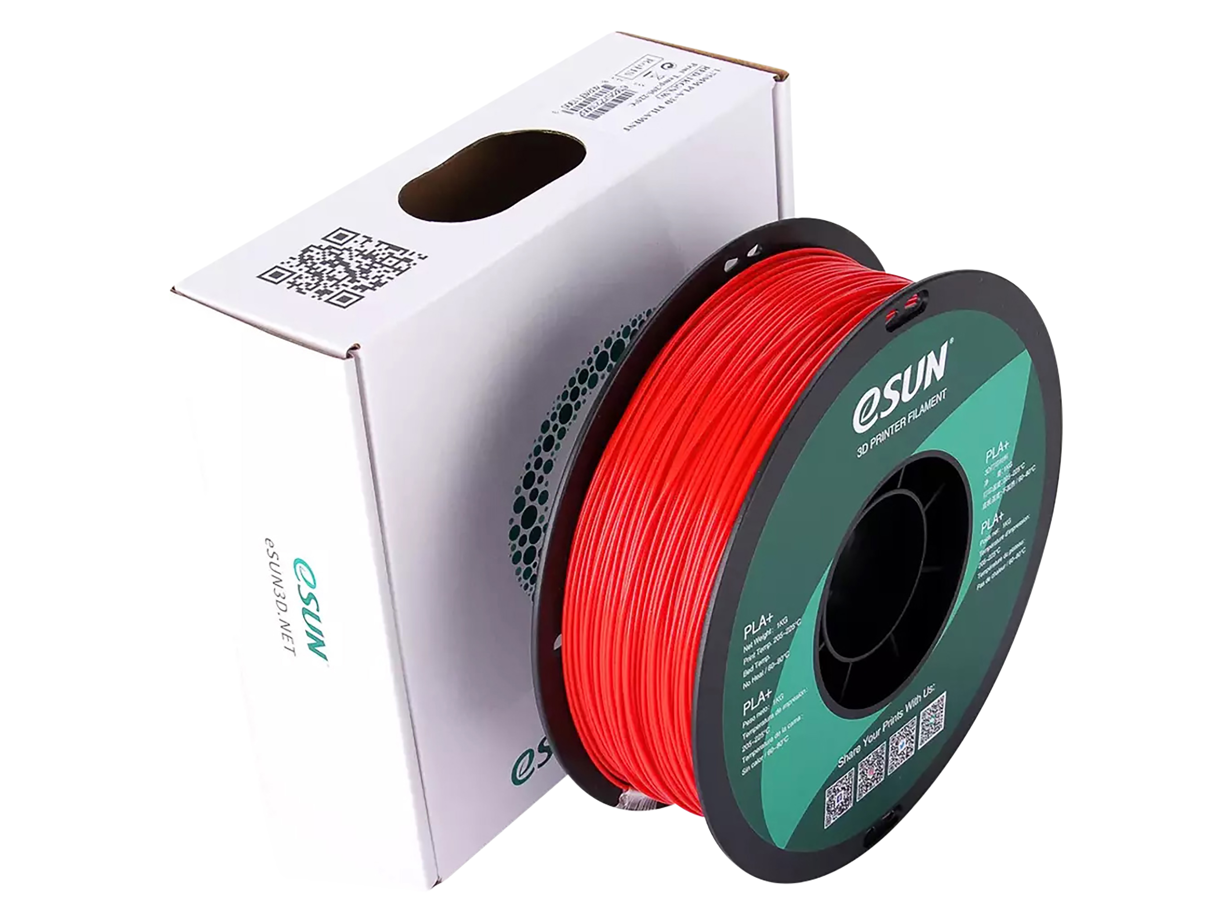 ESUN 3D Filament PLA+, 1 kg, rot, 1,75 mm ESUN 3D Filament PLA+, 1 kg, rot, 1,75 mm