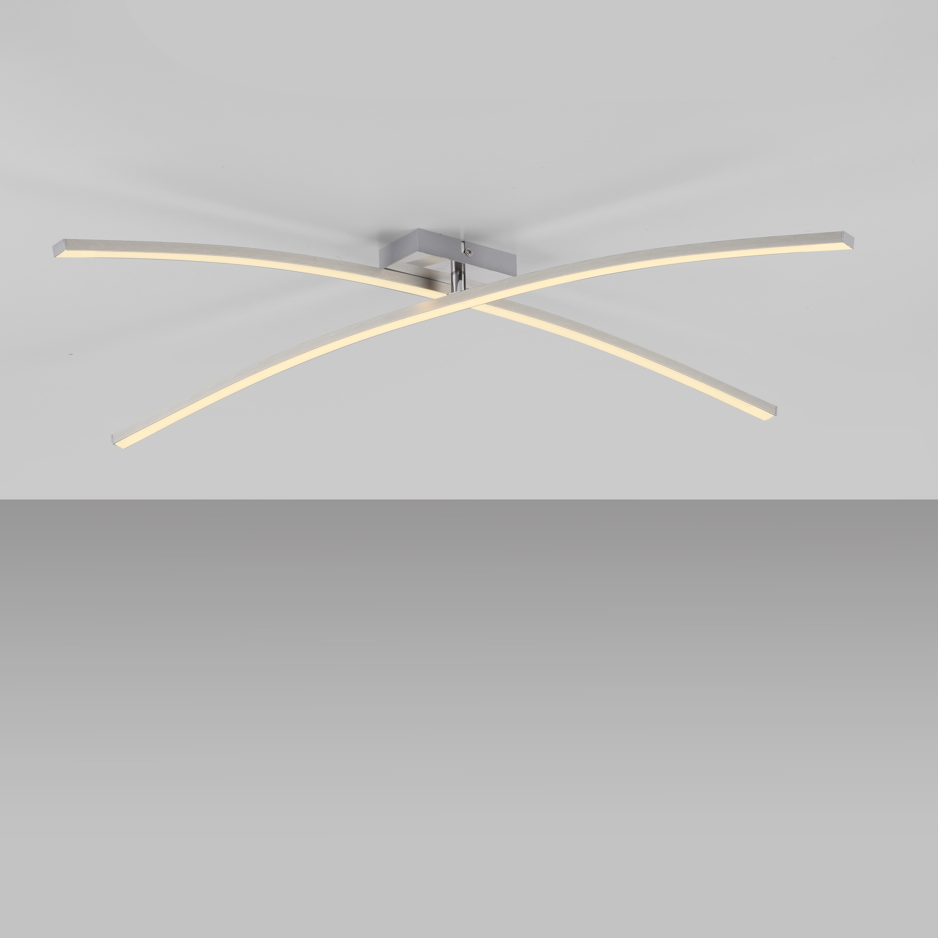 JUST LIGHT LED-Deckenleuchte 14726-55, 12W, 3000K, 1730lm, warmweiß, IP20, stahl