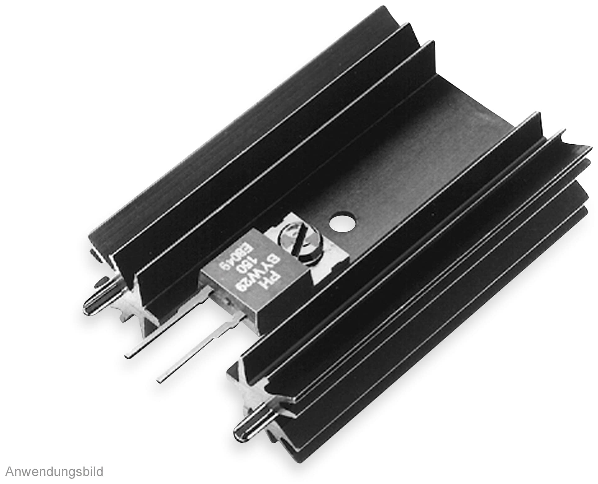 FISCHER ELEKTRONIK Kühlkörper, SK 104 38,1 STS, Leiterkartenkühlkörper , schwarz, Aluminium FISCHER ELEKTRONIK Kühlkörper, SK 104 38,1 STS, Leiterkartenkühlkörper , schwarz, Aluminium