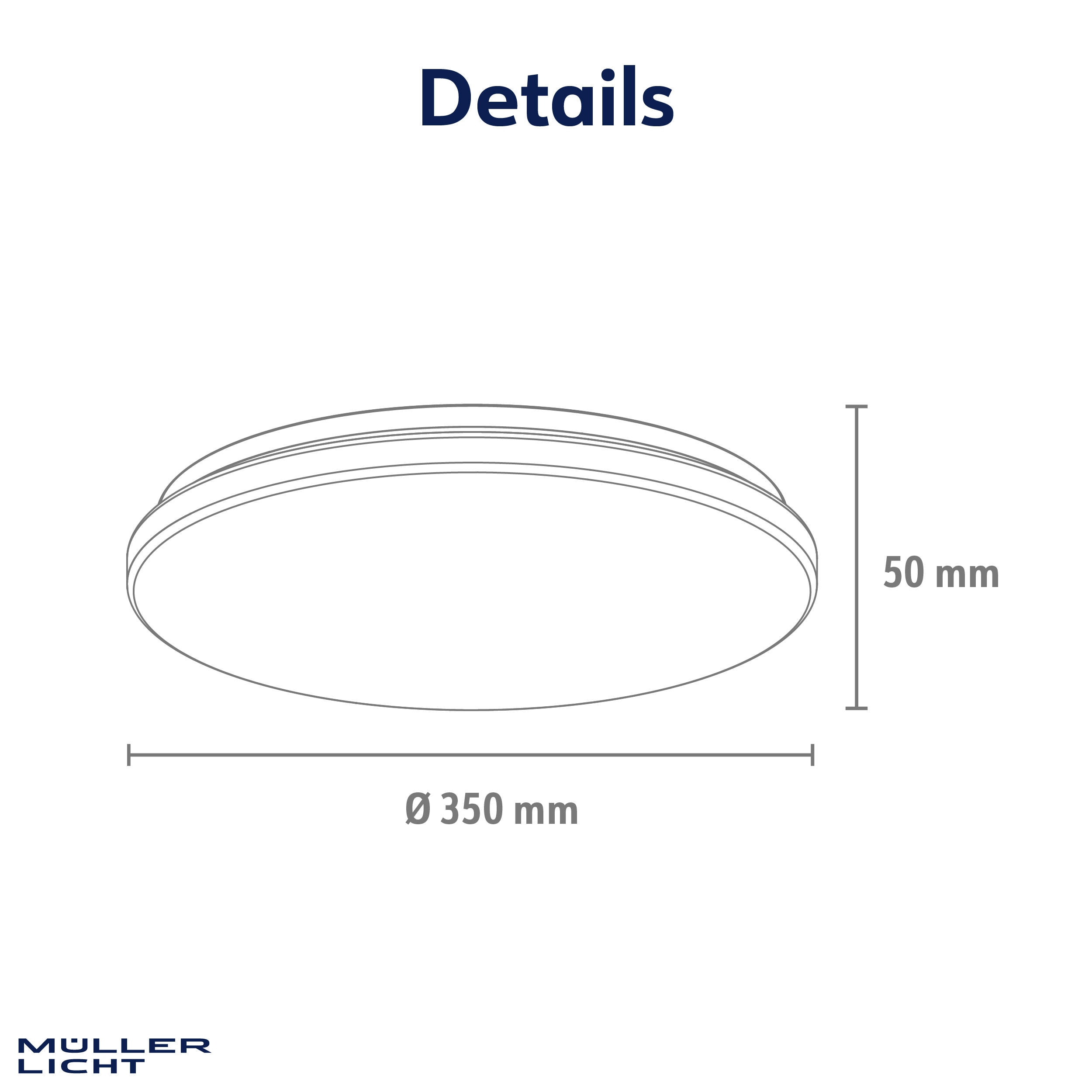 MÜLLER-LICHT LED-Deckenleuchte Rami 36 black, 24W, 2500lm, 2700-6500K, IP20, CCT MÜLLER-LICHT LED-Deckenleuchte Rami 36 black, 24W, 2500lm, 2700-6500K, IP20, CCT