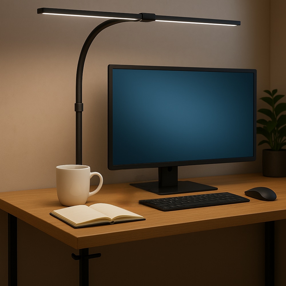 LUXULA LED-Schreibtischleuchte, EEK: G, 24 W, 800 lm, CCT, schwarz