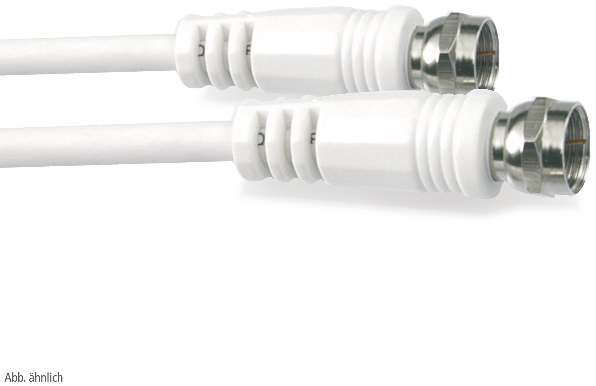 S-IMPULS SAT-Antennenanschlusskabel, 2x F-Stecker, weiß, 2,5 m, 80dB