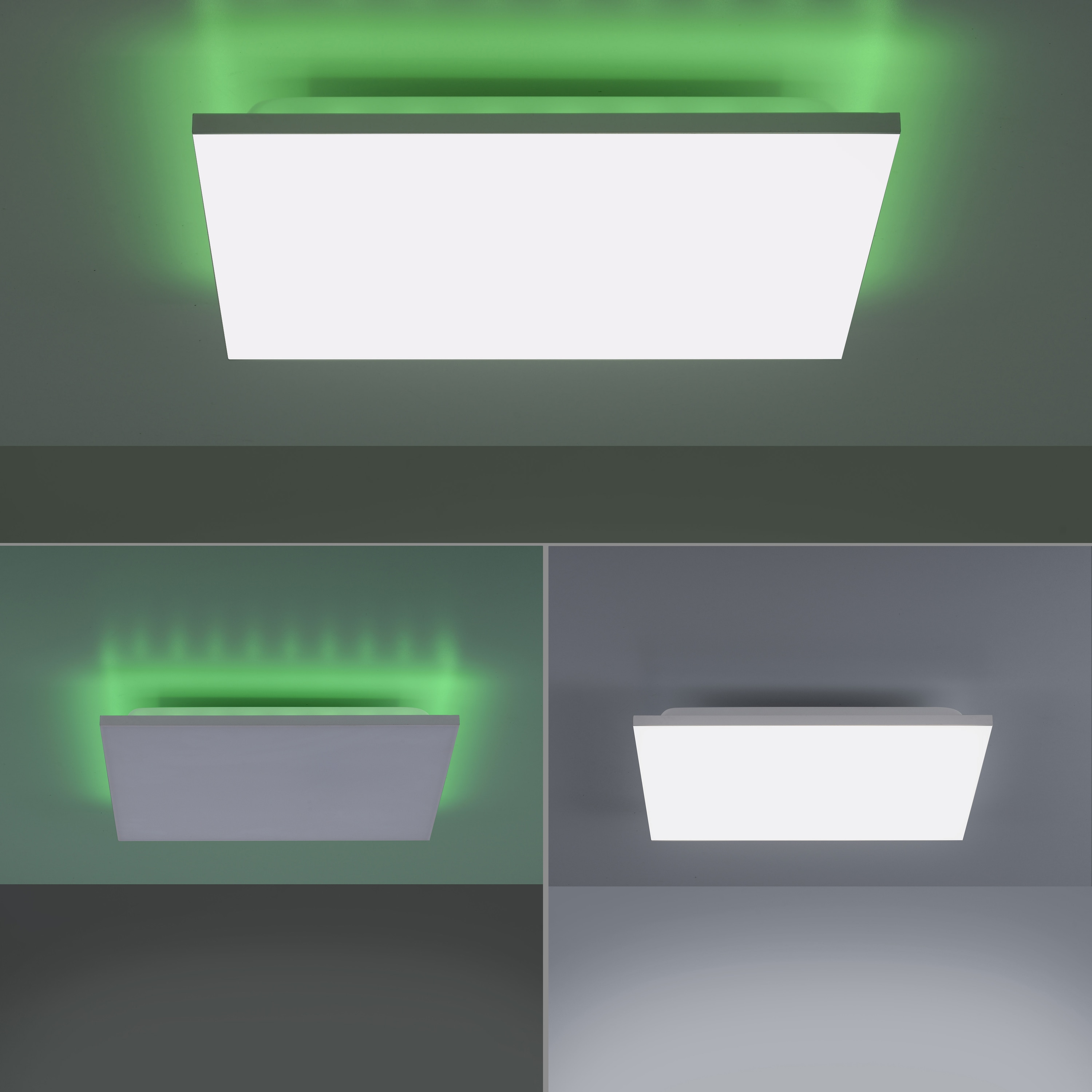 JUST LIGHT LED-Deckenleuchte 15600-16 weiß, 21,2 W, 2300lm, CCT, RGB, Fernbedienung