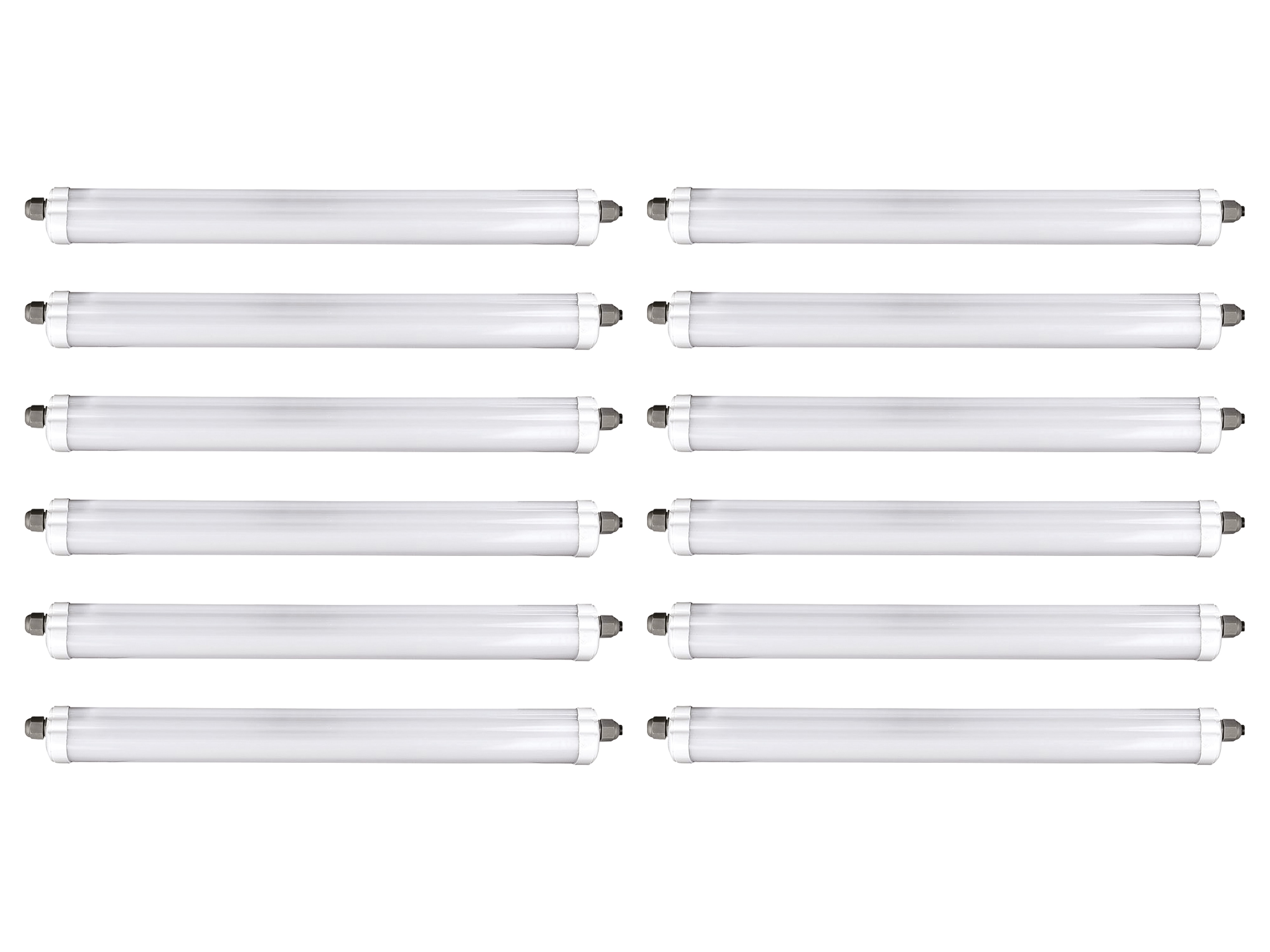 V-TAC LED-Feuchtraum-Wannenleuchte VT-1574-N, EEK: E, 48 W, 5760 lm, 6500 K, 1500 mm, 12 Stück